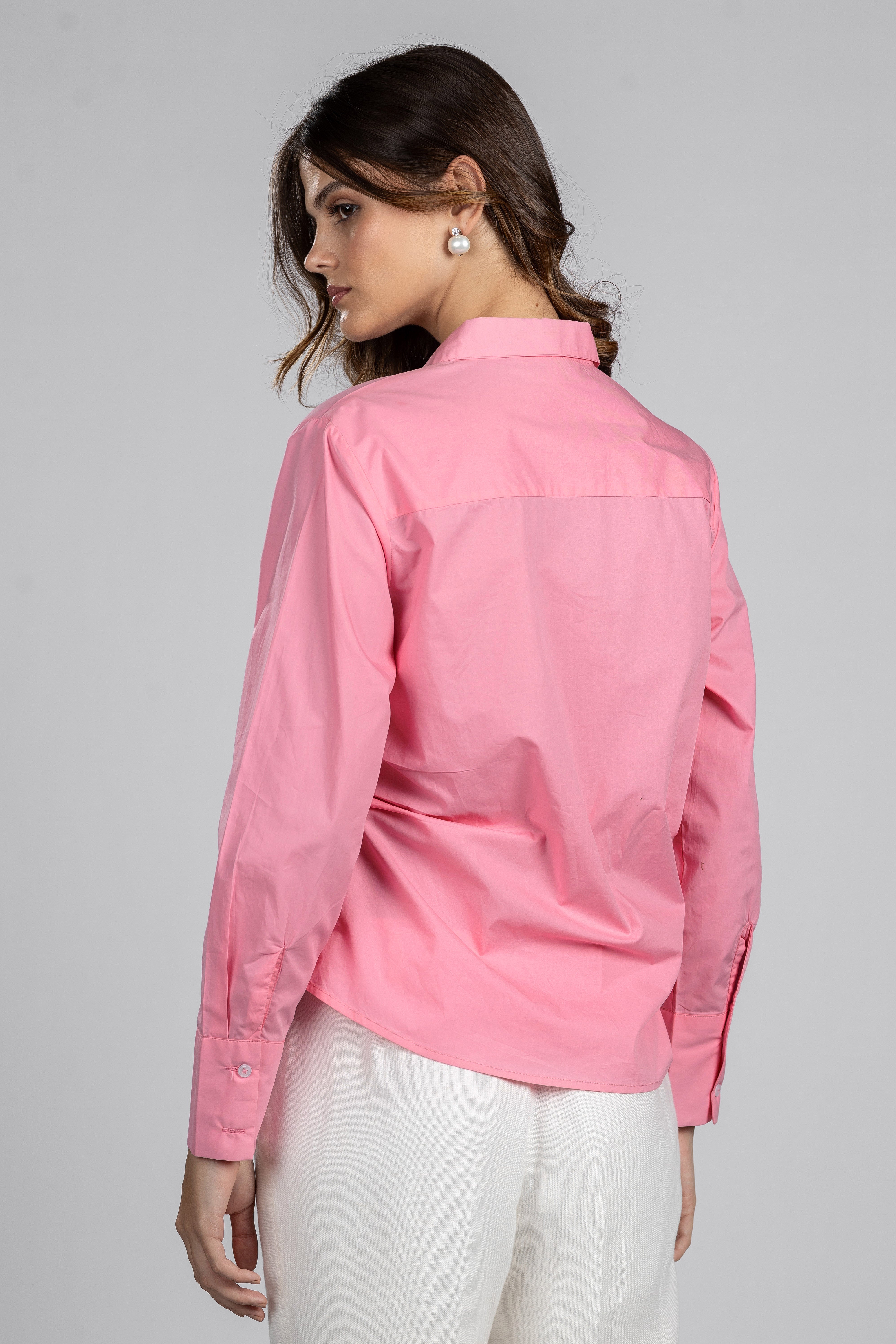 Pink Wrap Tie Shirt
