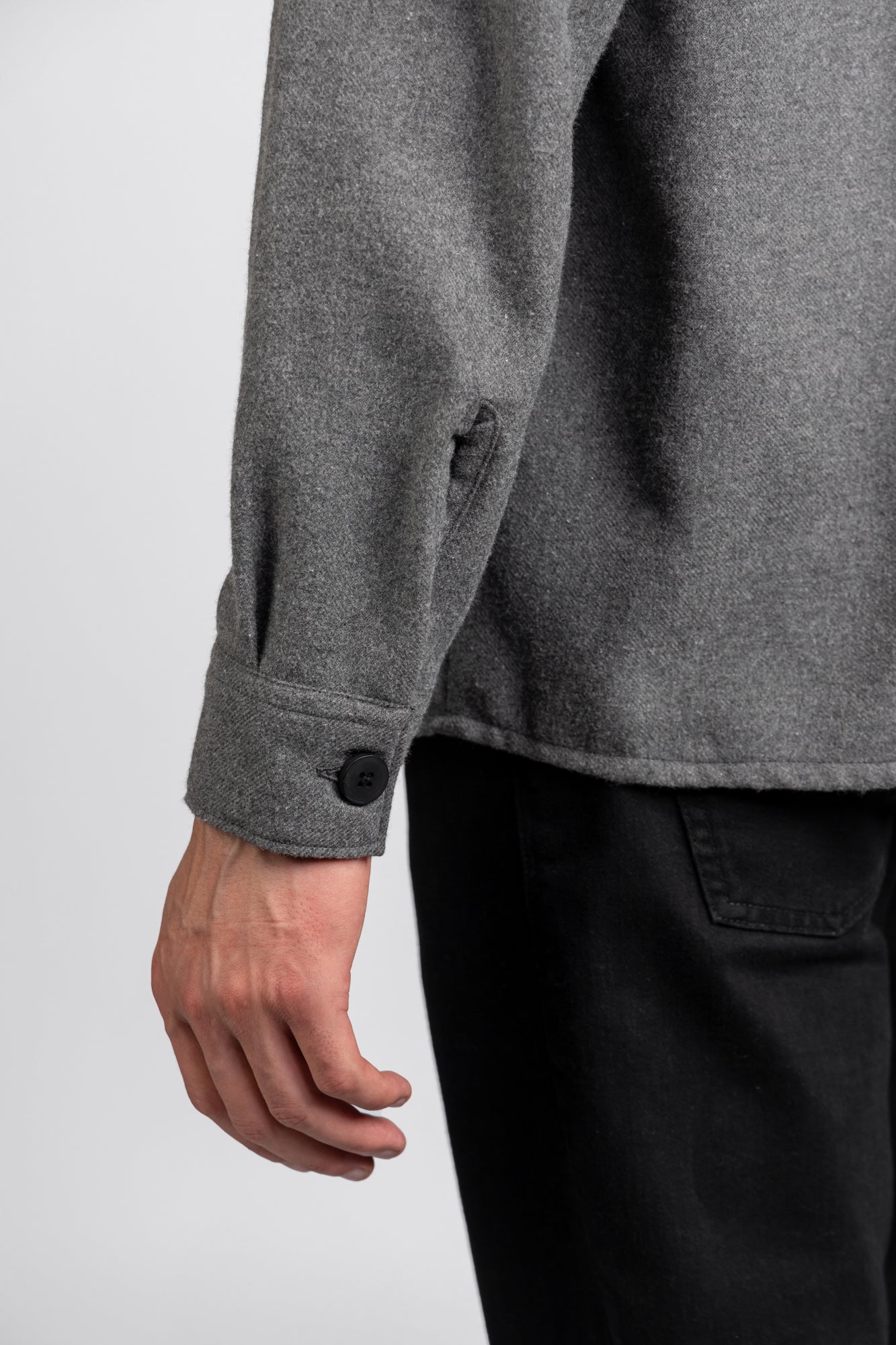 Grey Brushed Overshirt