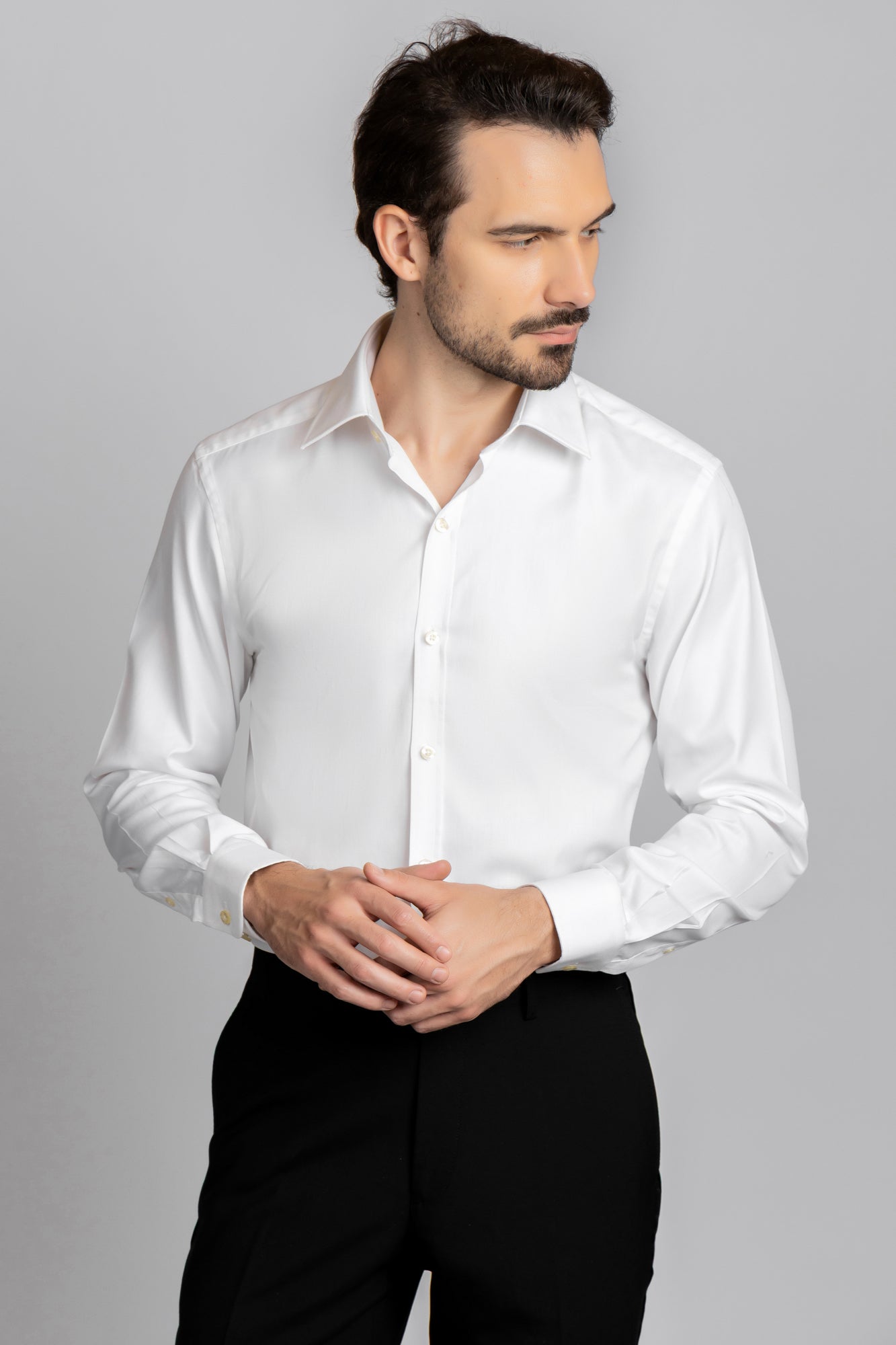 White Twill Shirt - Slim Fit