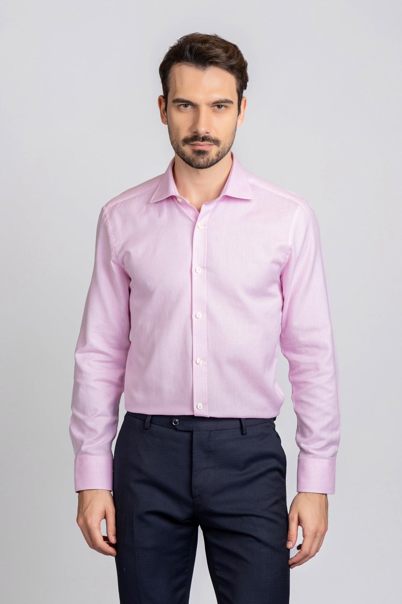 Pink Dobby Shirt - Slim Fit