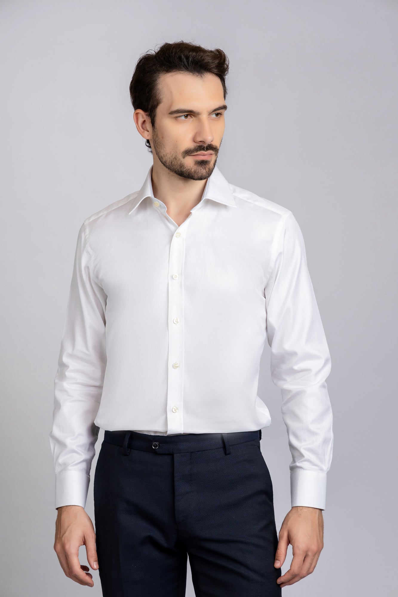 White Twill Shirt - Regular Fit