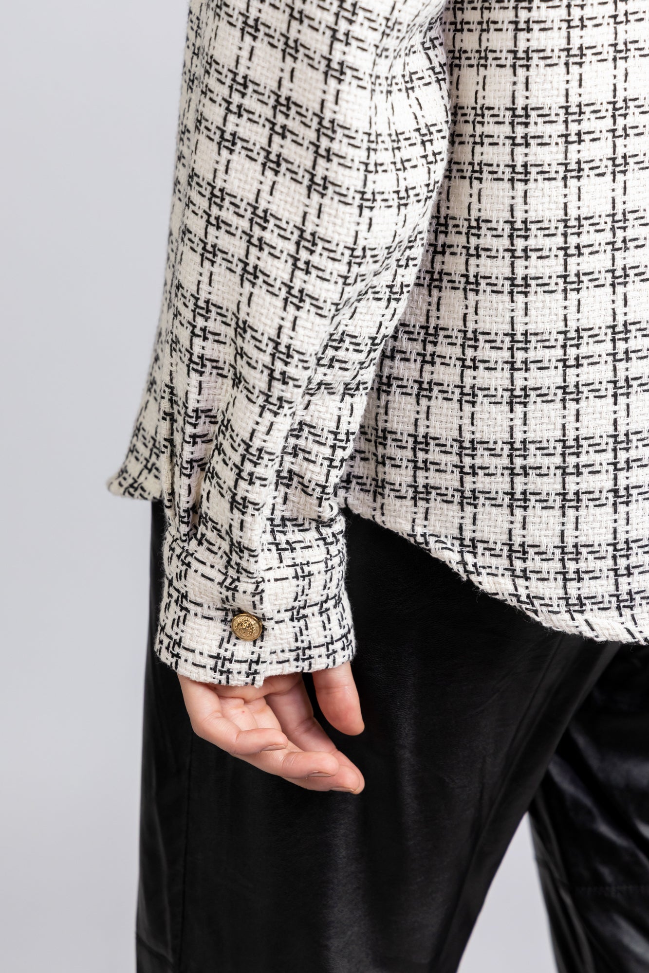 Black & White Patch-Work Overshirt