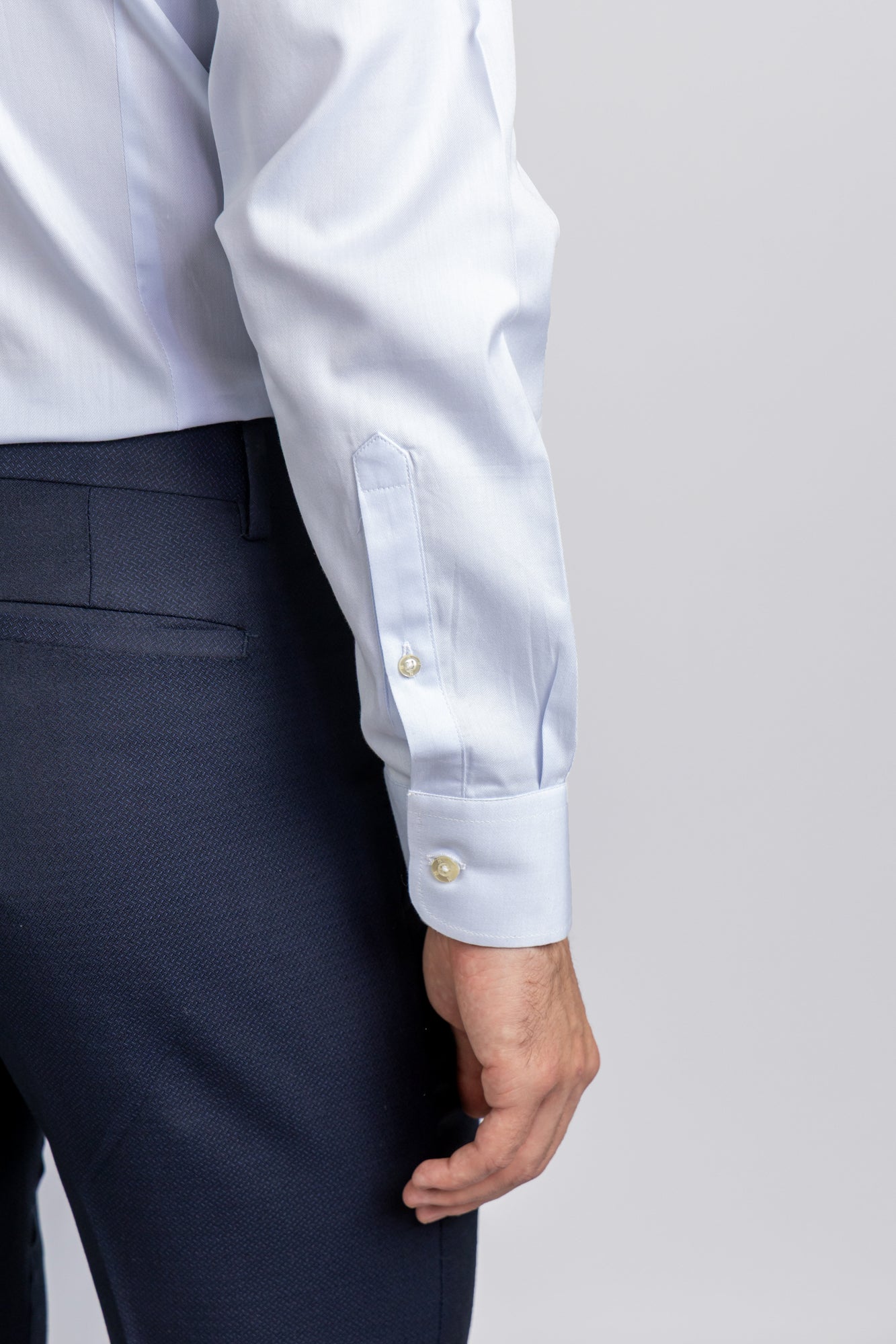 Light Blue Twill Shirt - Slim Fit