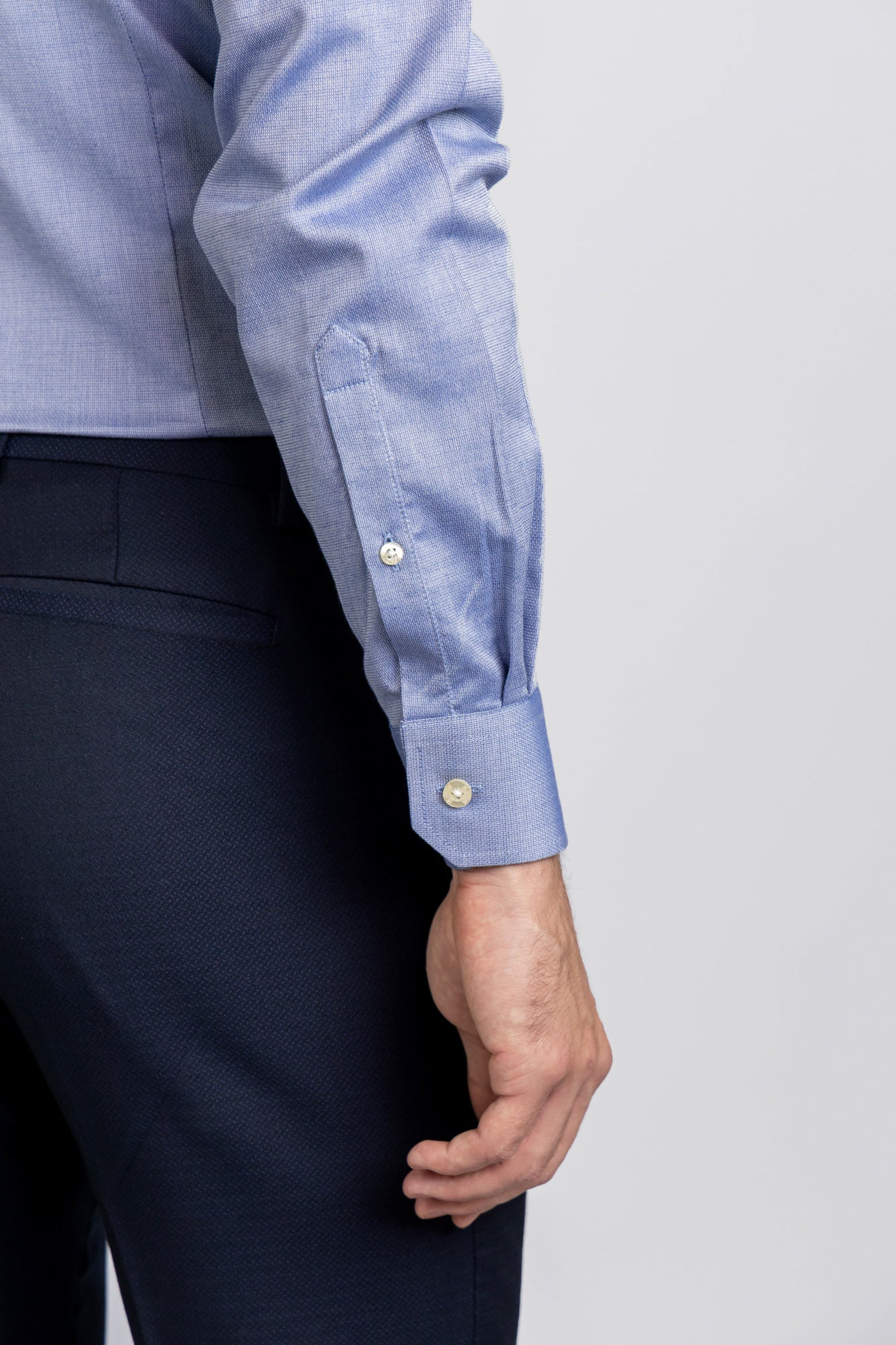 Blue Dobby Shirt - Slim Fit