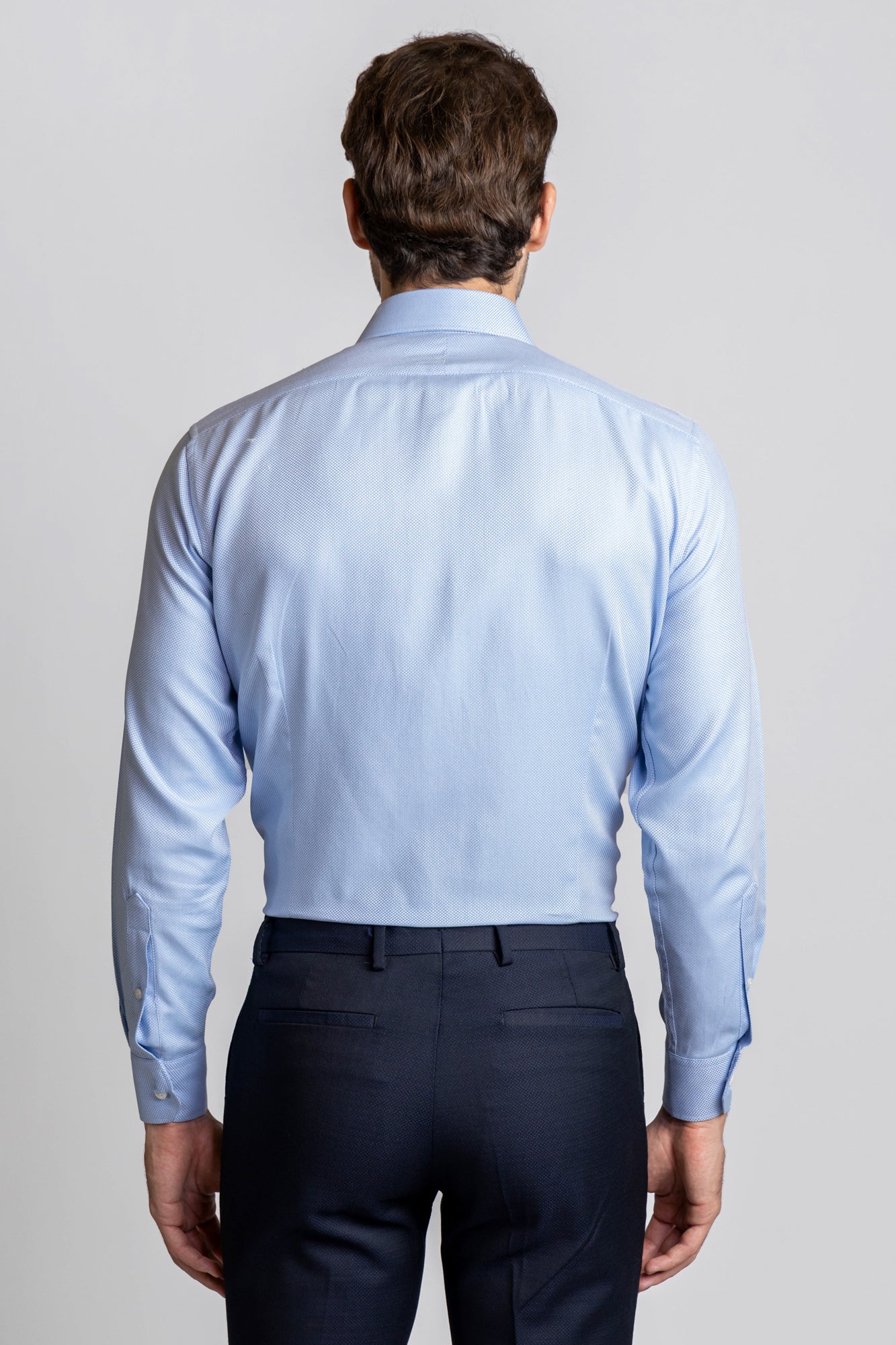 Blue Dobby Shirt - Slim Fit