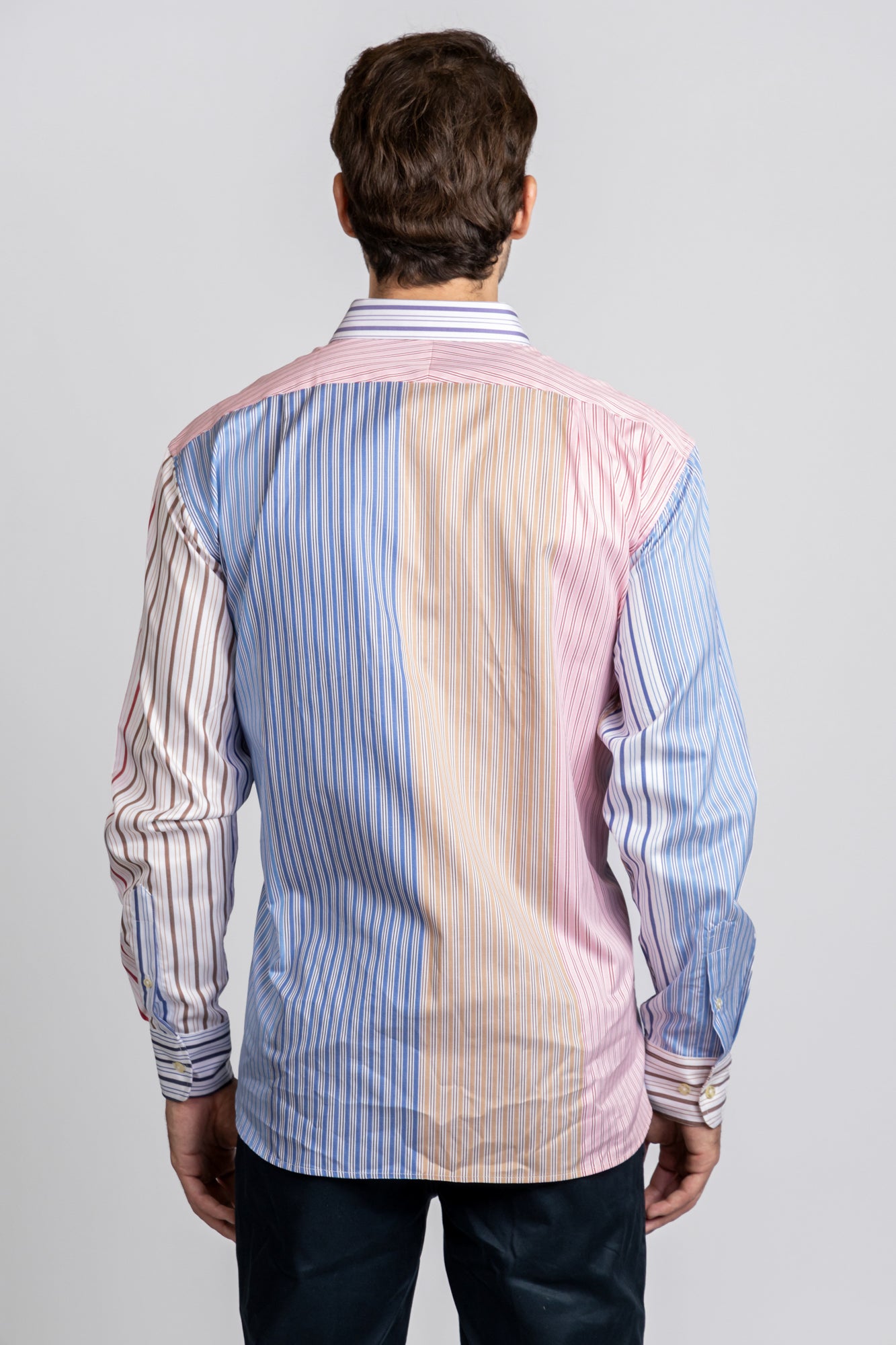 Multi-Color Striped Poplin Shirt