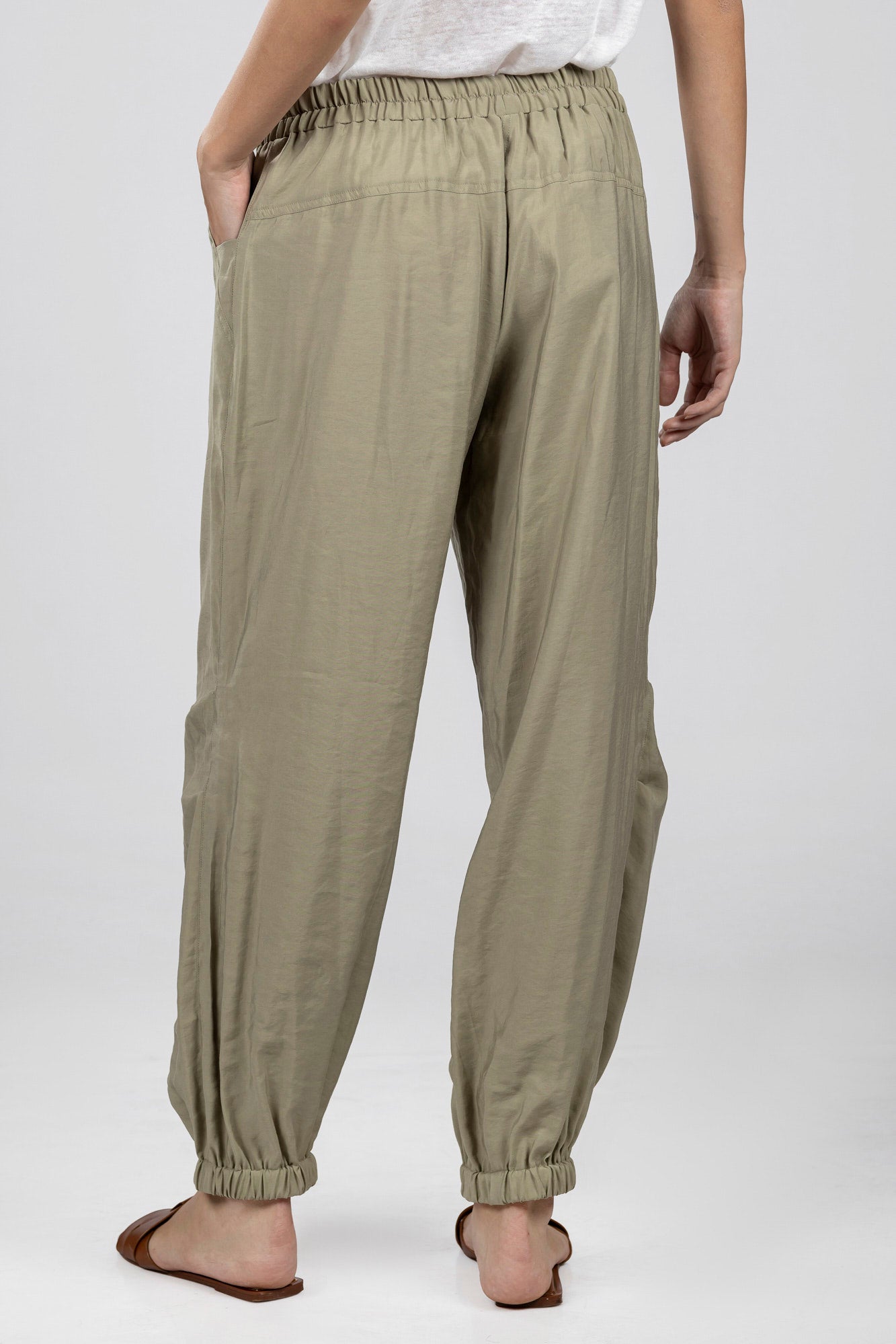 Light Khaki Modal Parachute Pants