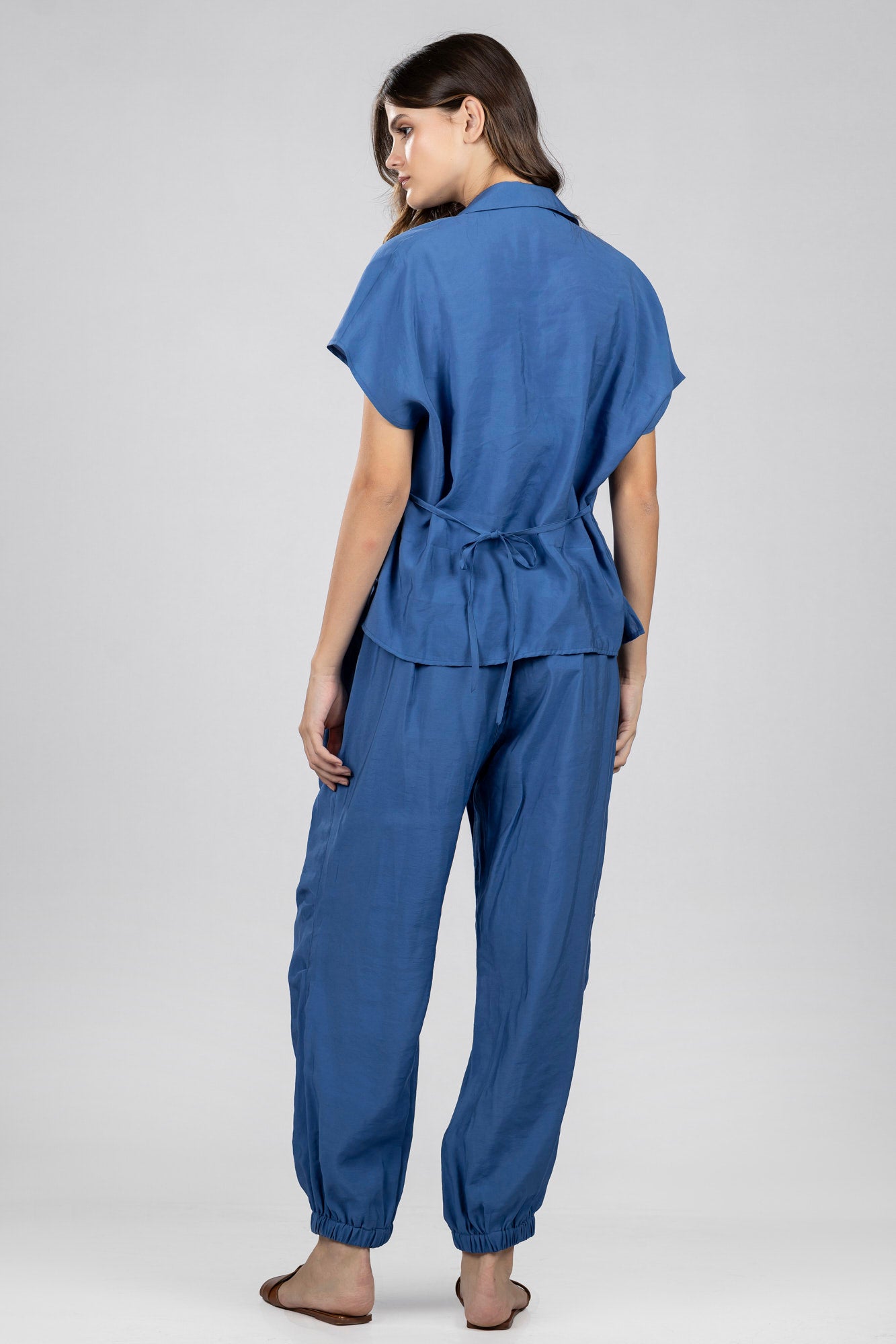 Blue Modal Sleeveless Shirt
