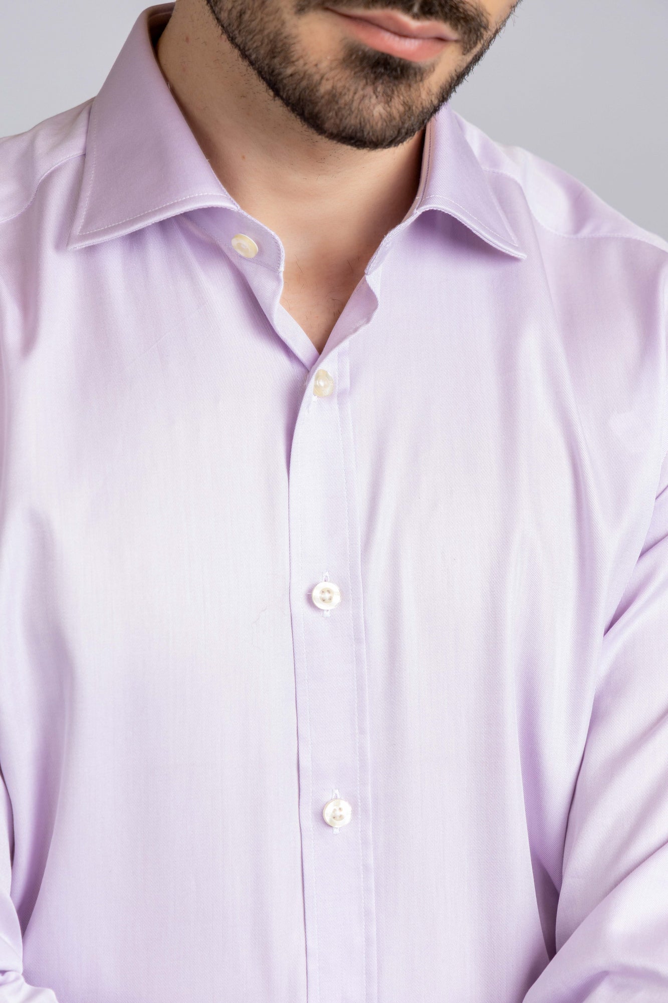 Light Purple Twill Shirt - Regular Fit