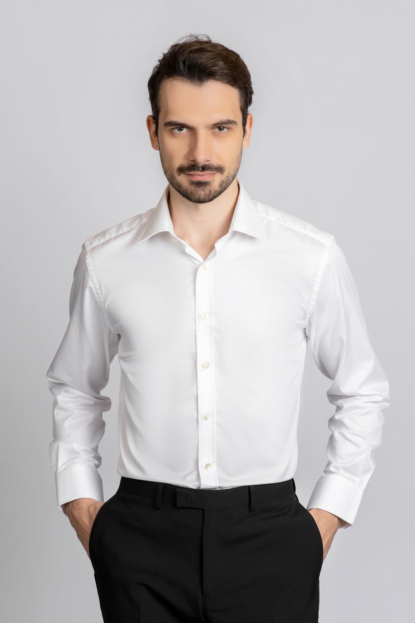 White Twill Shirt - Regular Fit