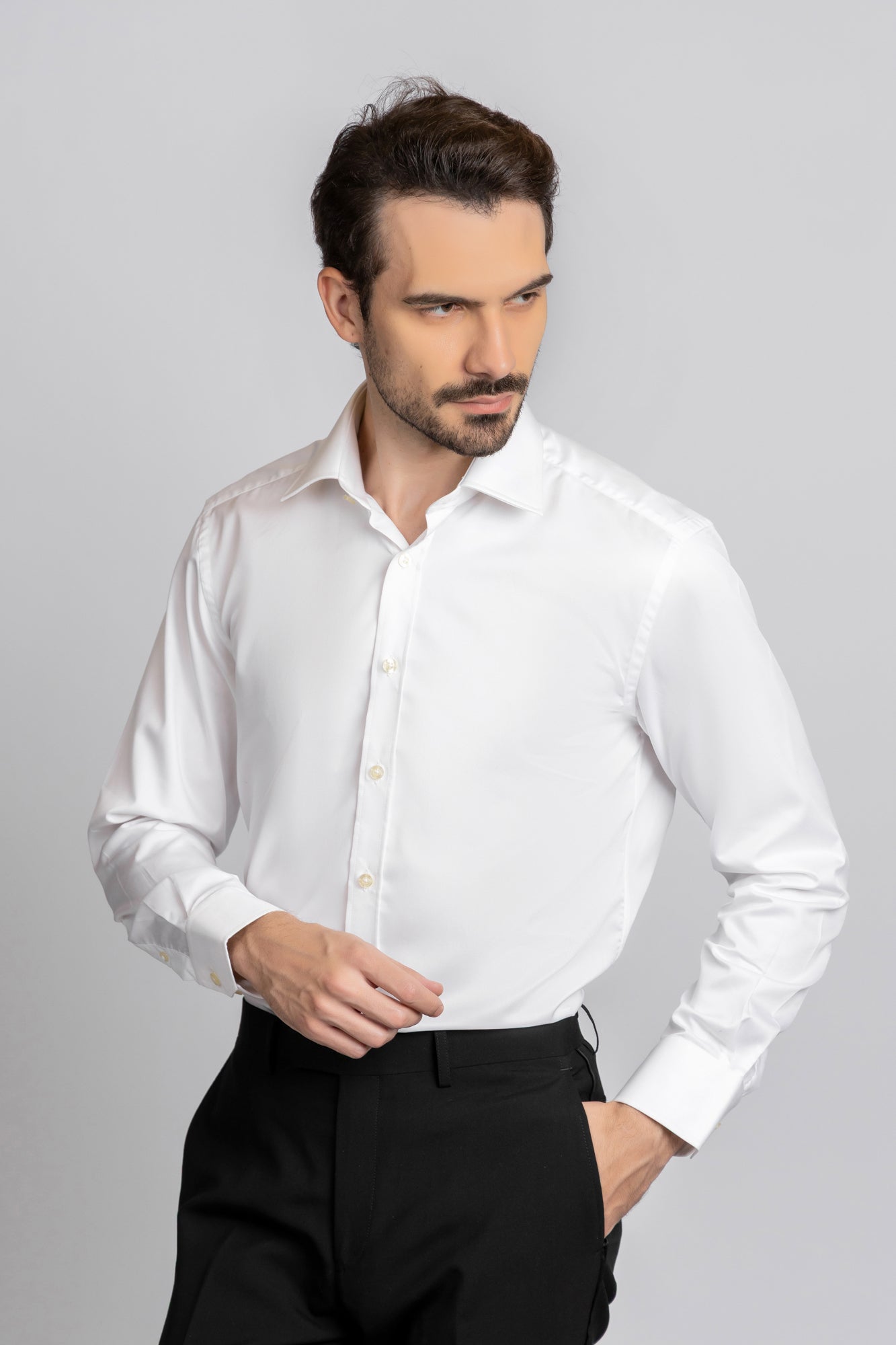 White Twill Shirt - Regular Fit