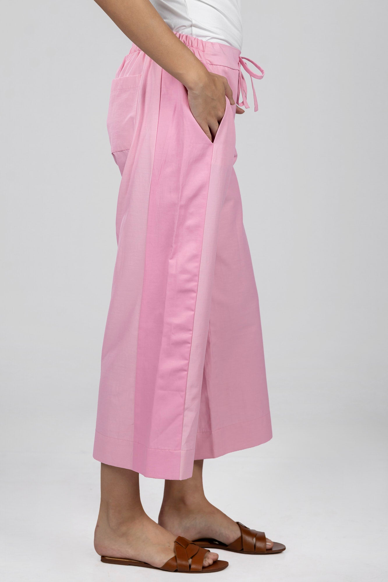 Pink Relaxed Drawstring Pants
