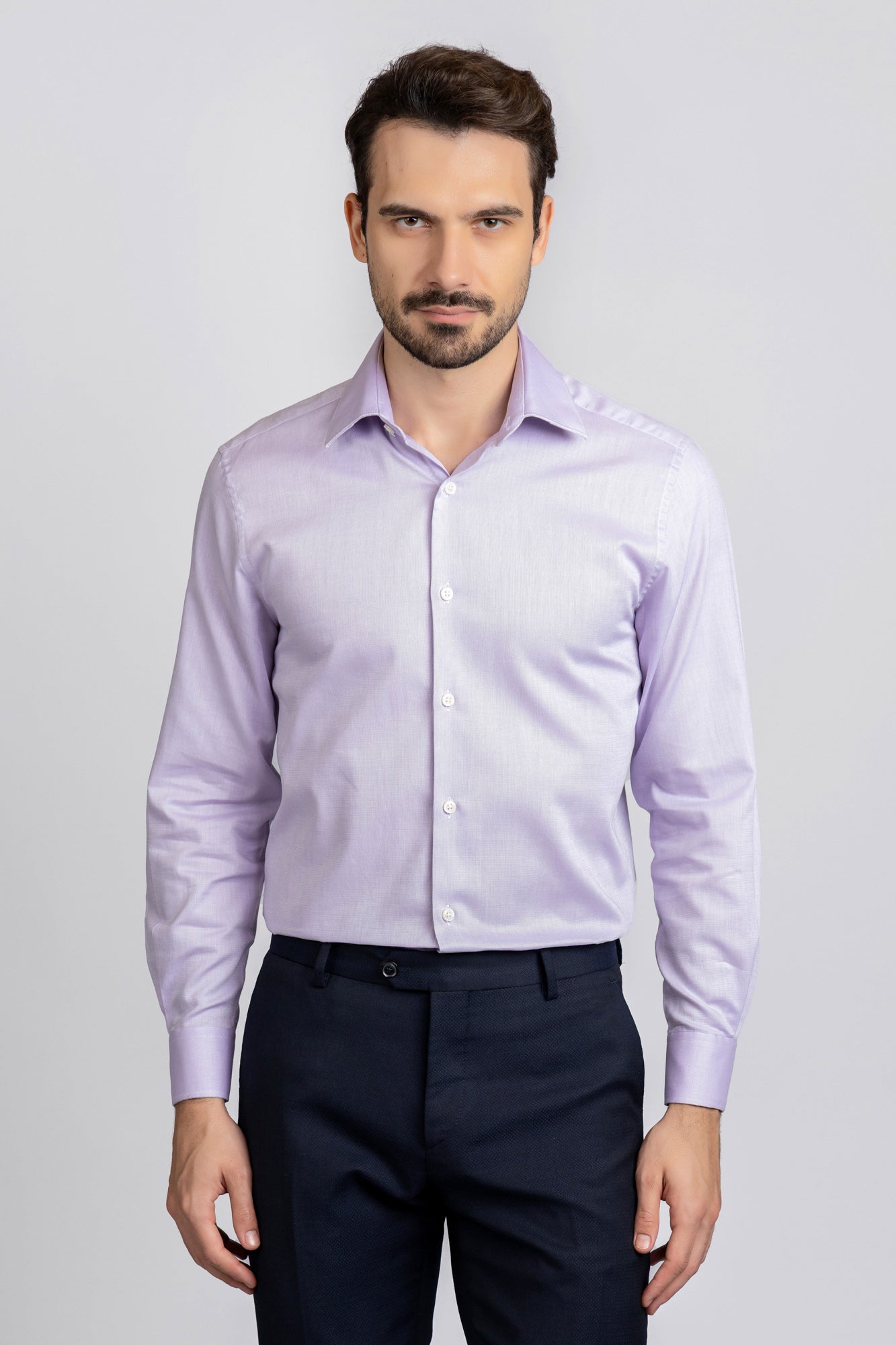 Purple Filafil Shirt - Slim Fit