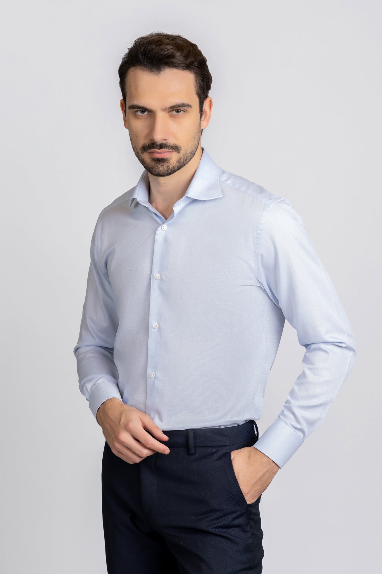 Light Blue Filafil Shirt - Regular Fit