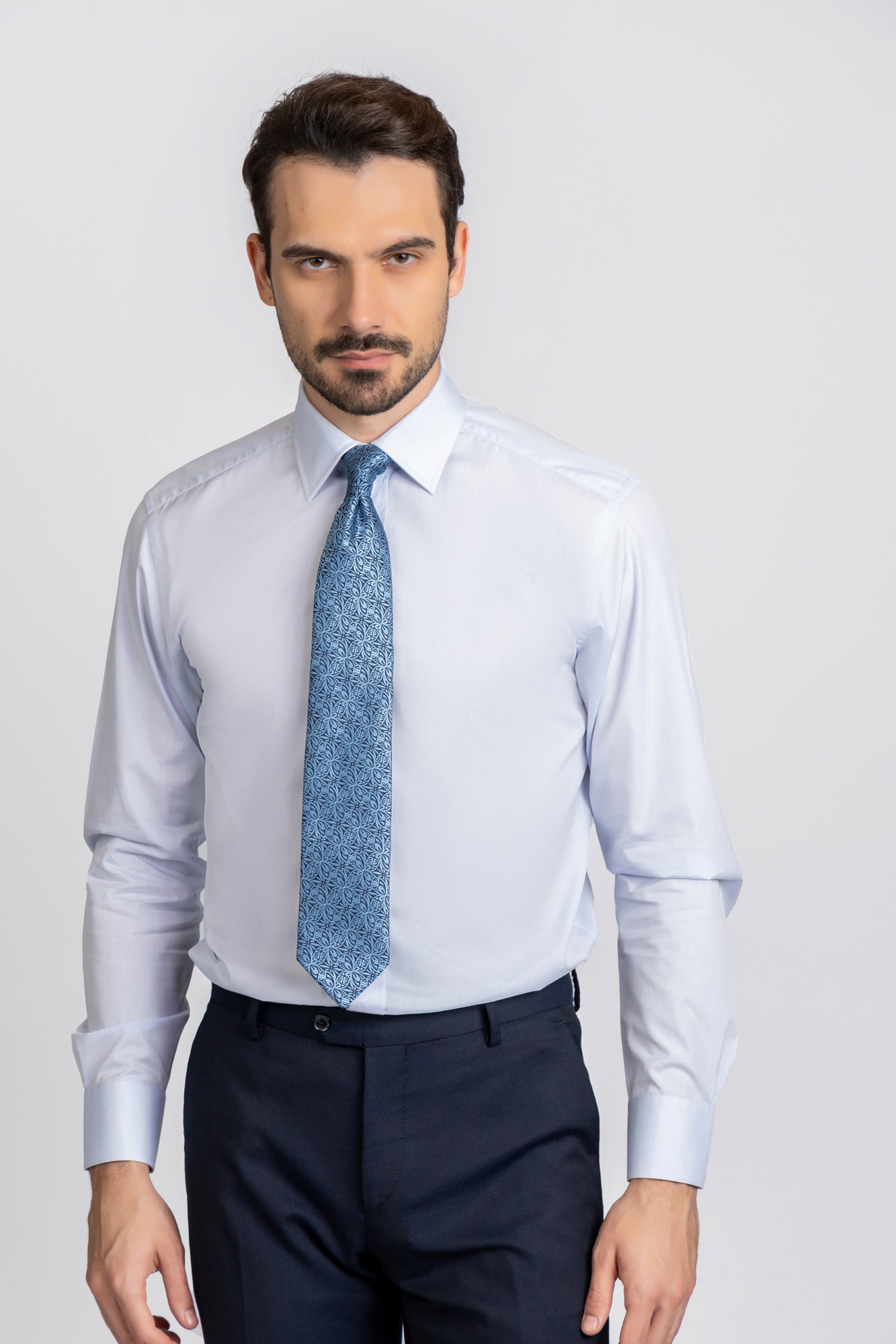 Light Blue Twill Shirt - Regular Fit