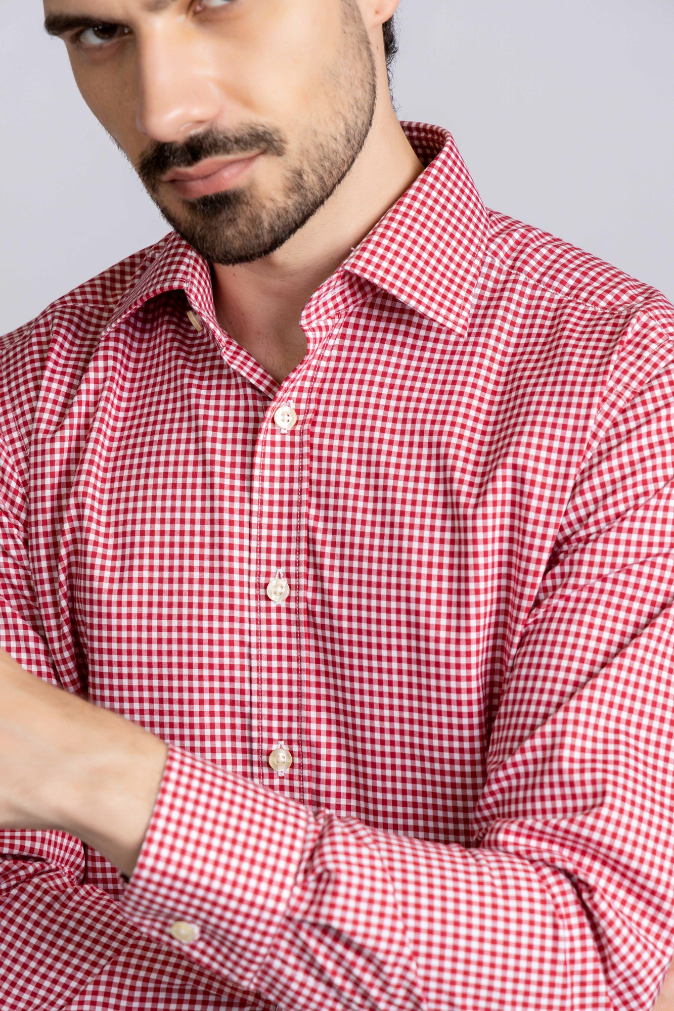 Checkered Poplin Shirt - Regular Fit