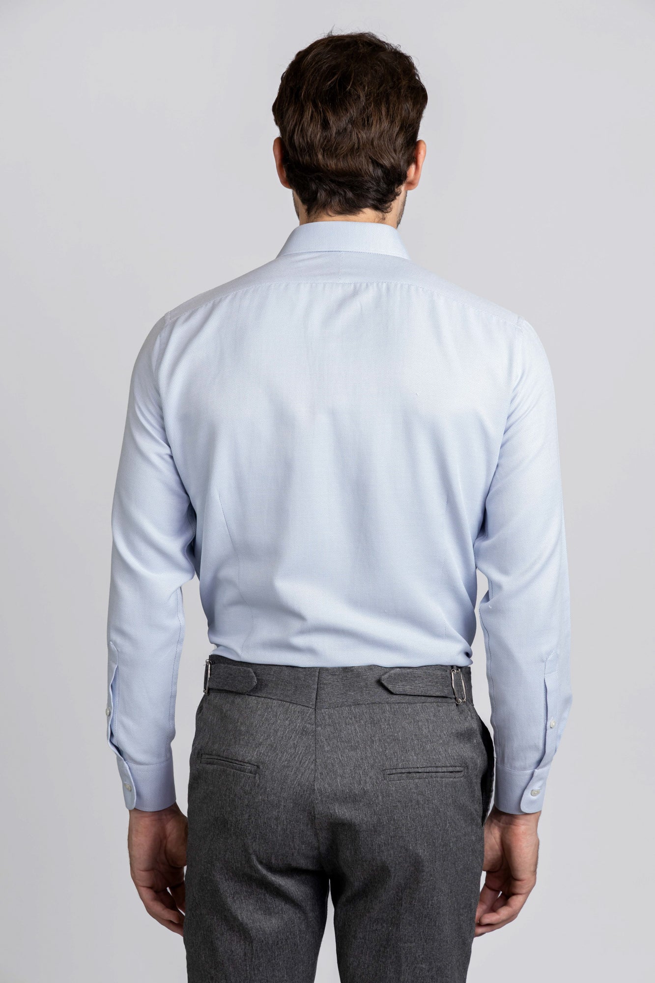 Light Blue Dobby Shirt - Slim Fit