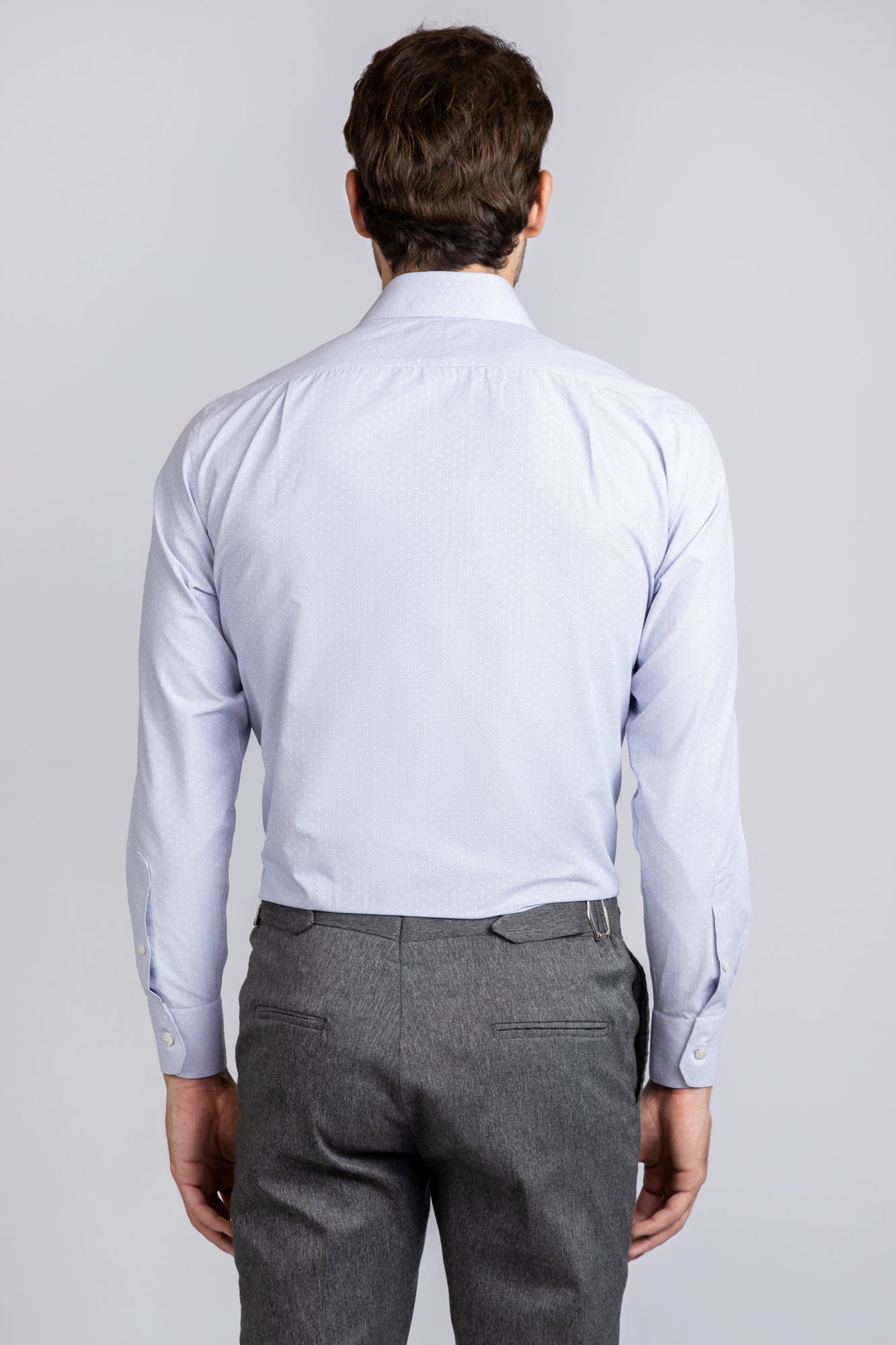 Blue Dotted Dobby Shirt - Regular Fit