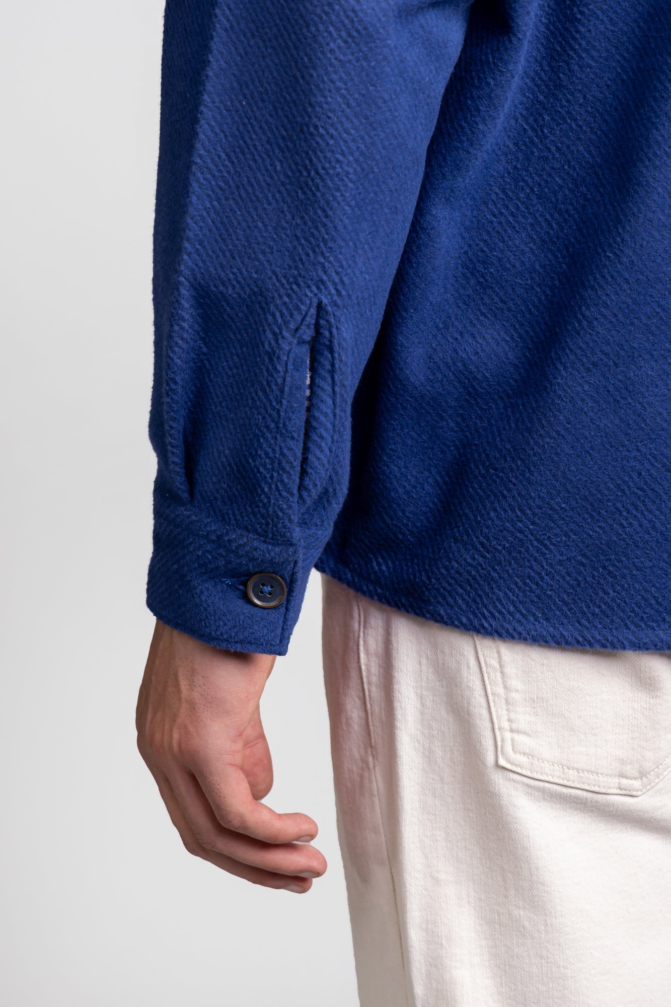 Navy Brushed Twill Overshirt