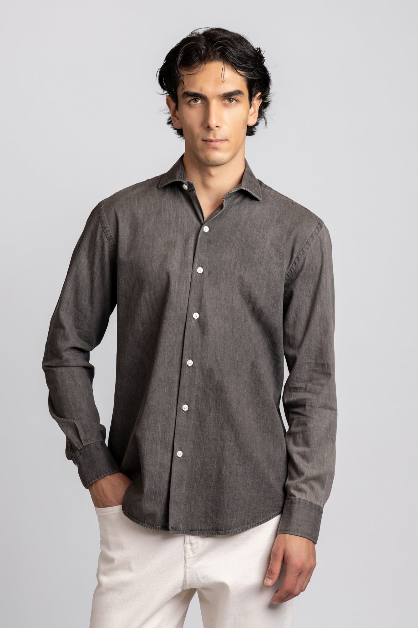 Cutaway Denim Shirt