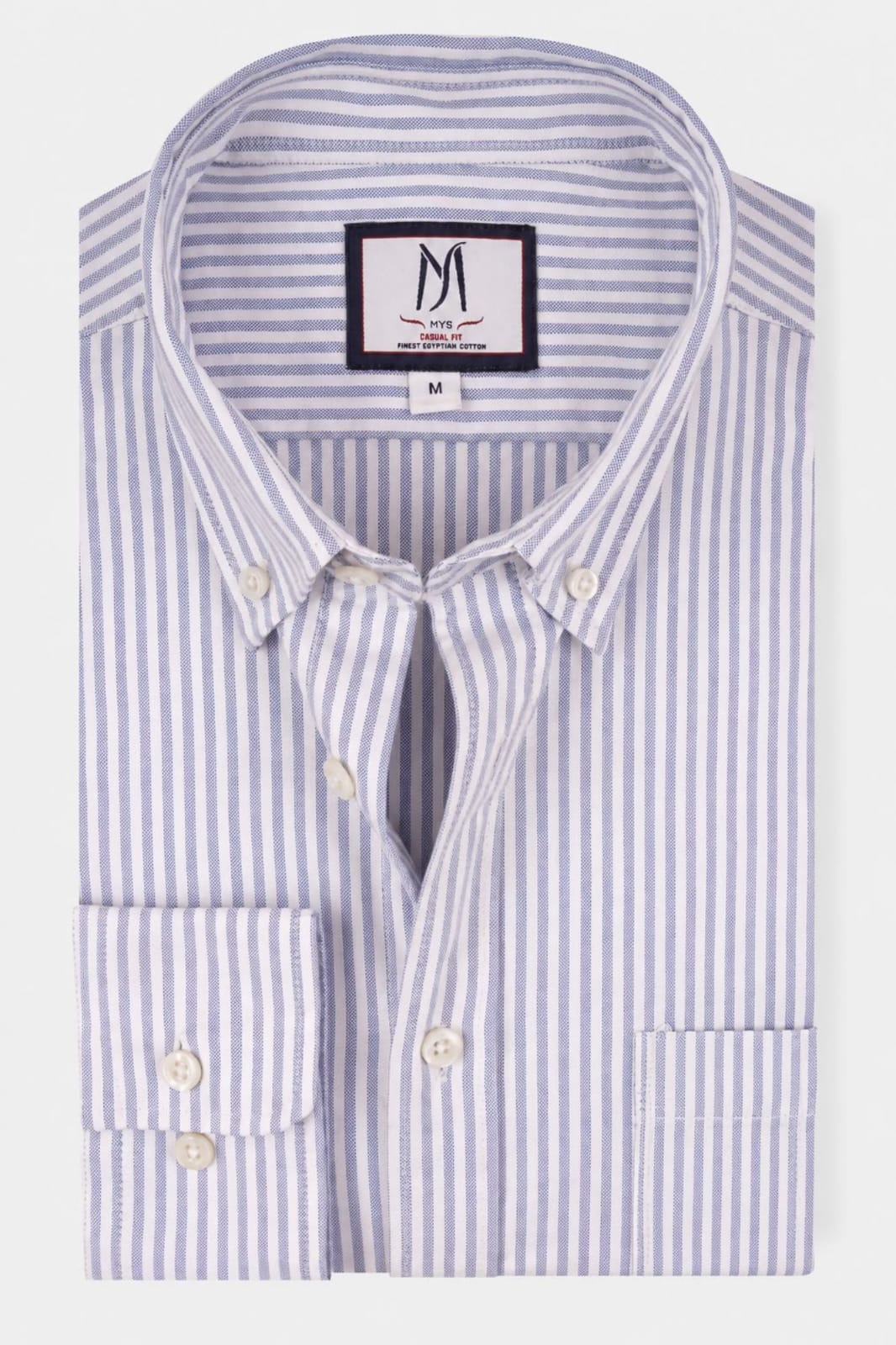Blue Striped Oxford Button-Down Shirt