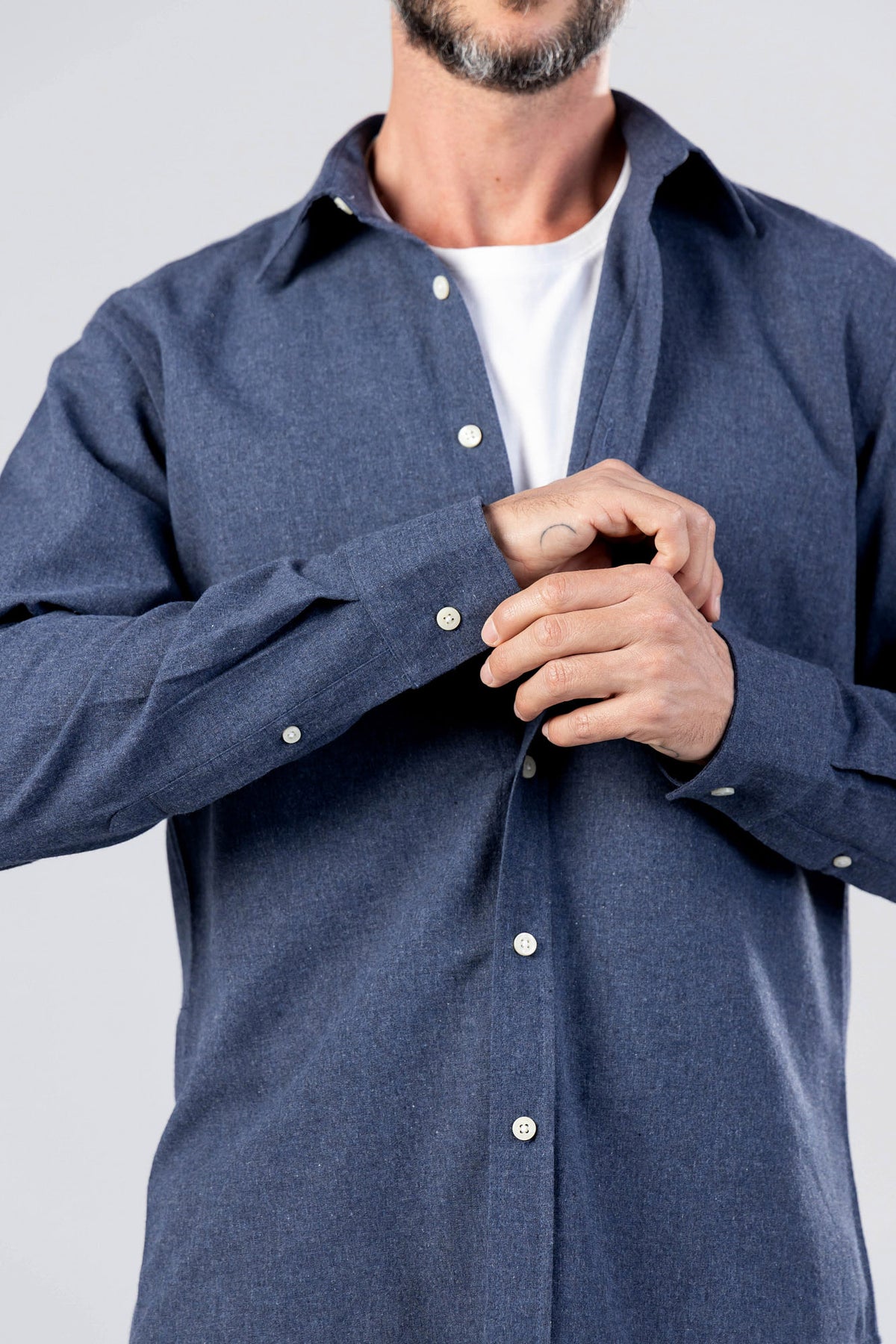 Brushed Melange Flannel Shirt