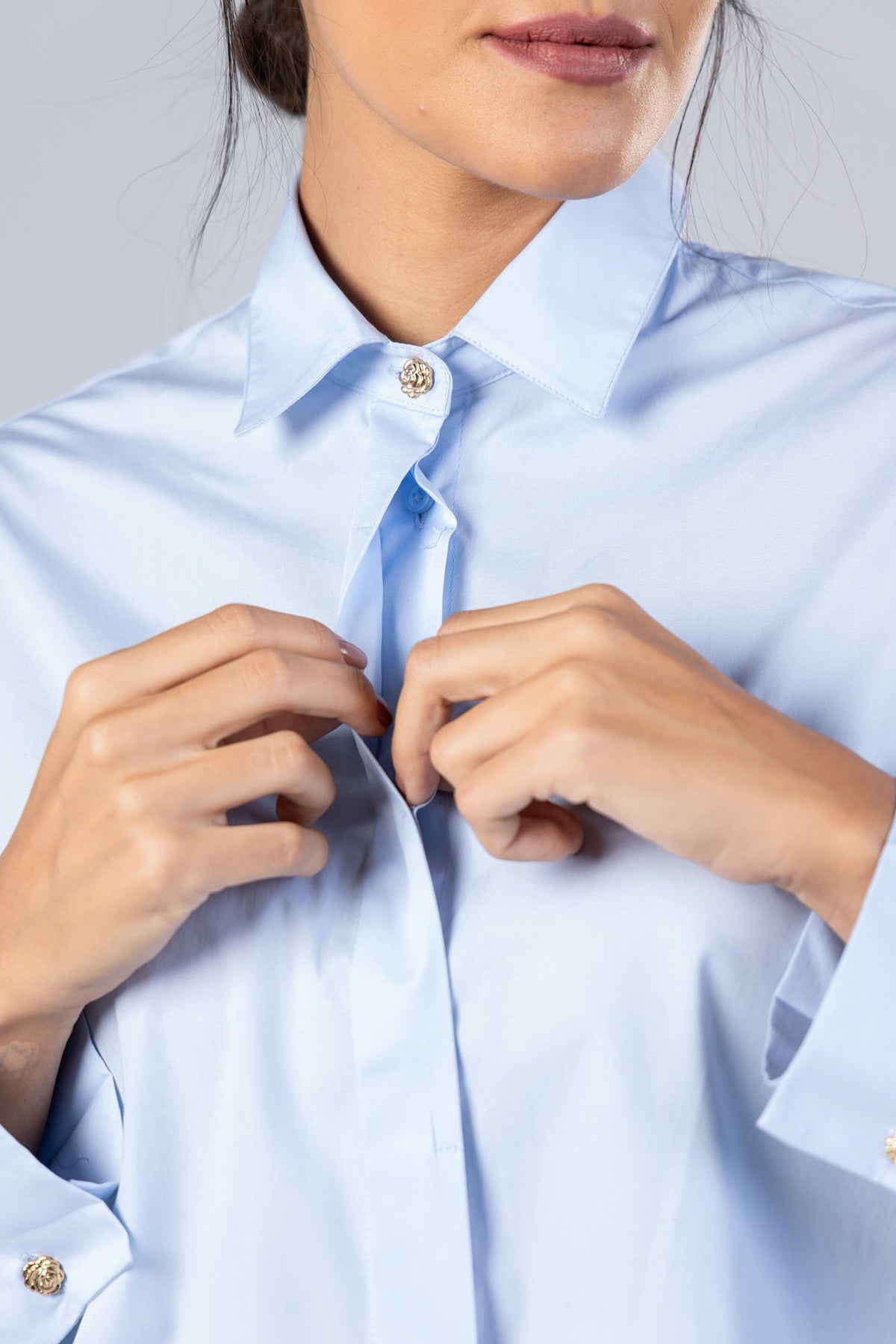 Poplin Hidden Placket Shirt