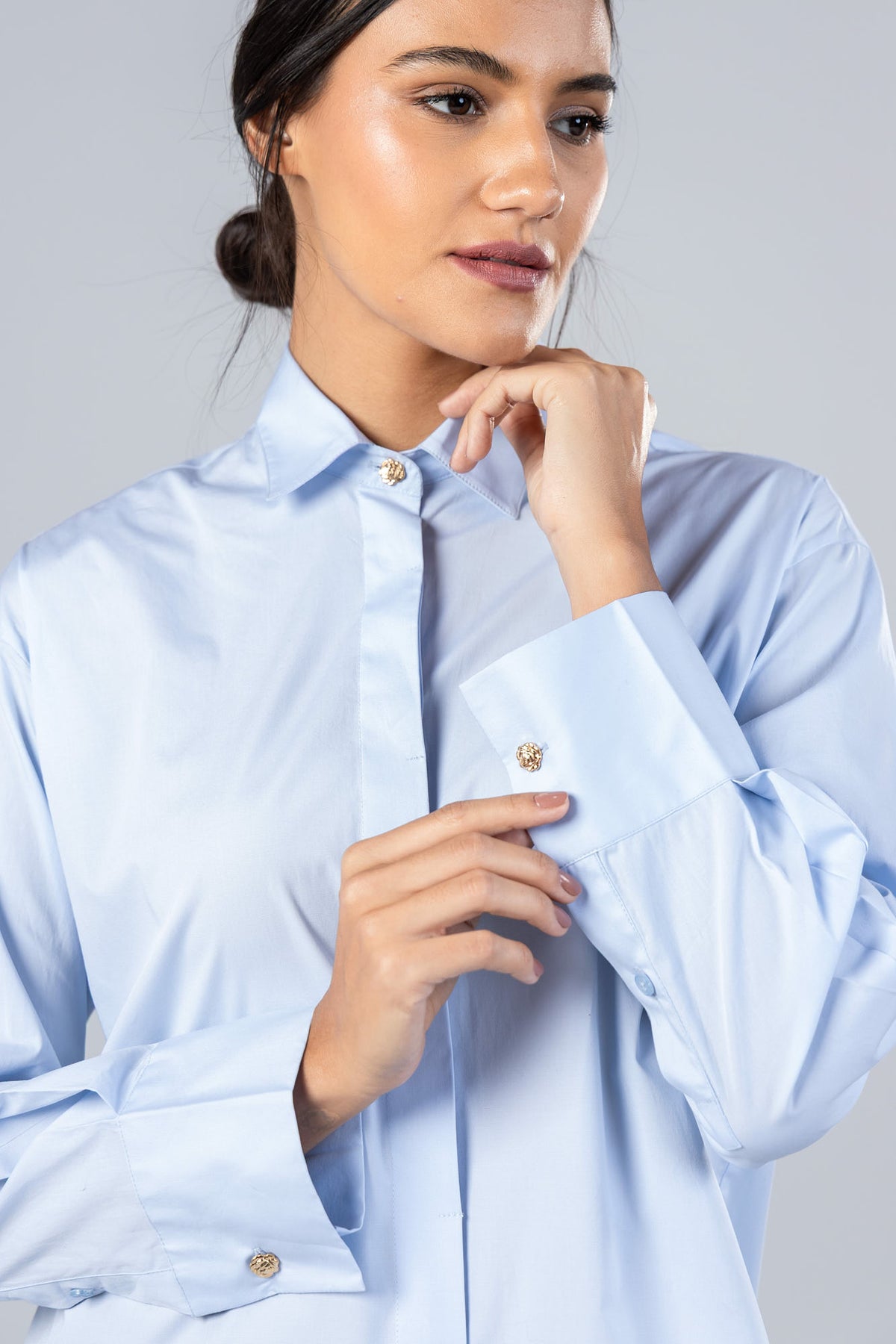 Poplin Hidden Placket Shirt
