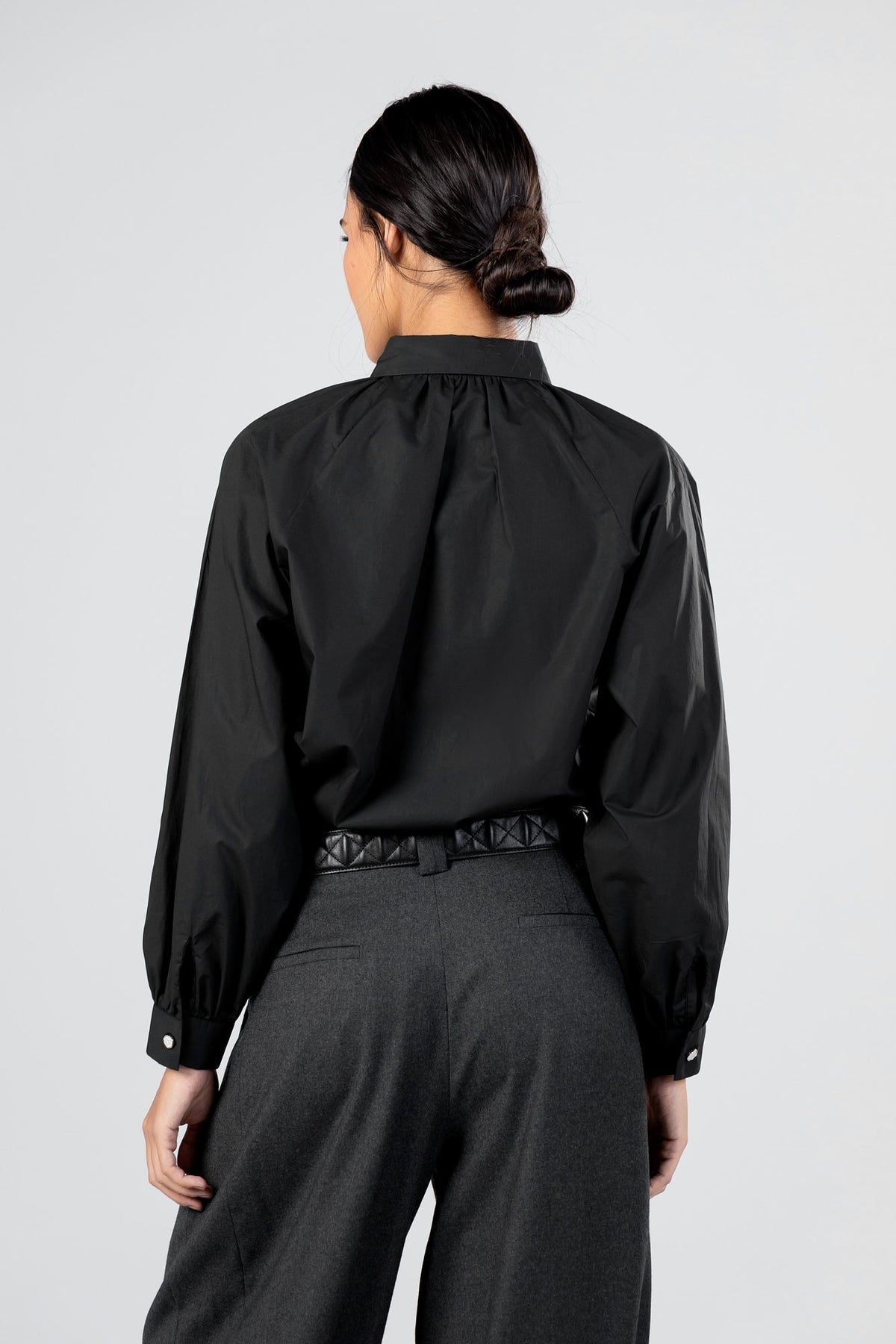 Poplin Stretch Raglan Sleeve Shirt