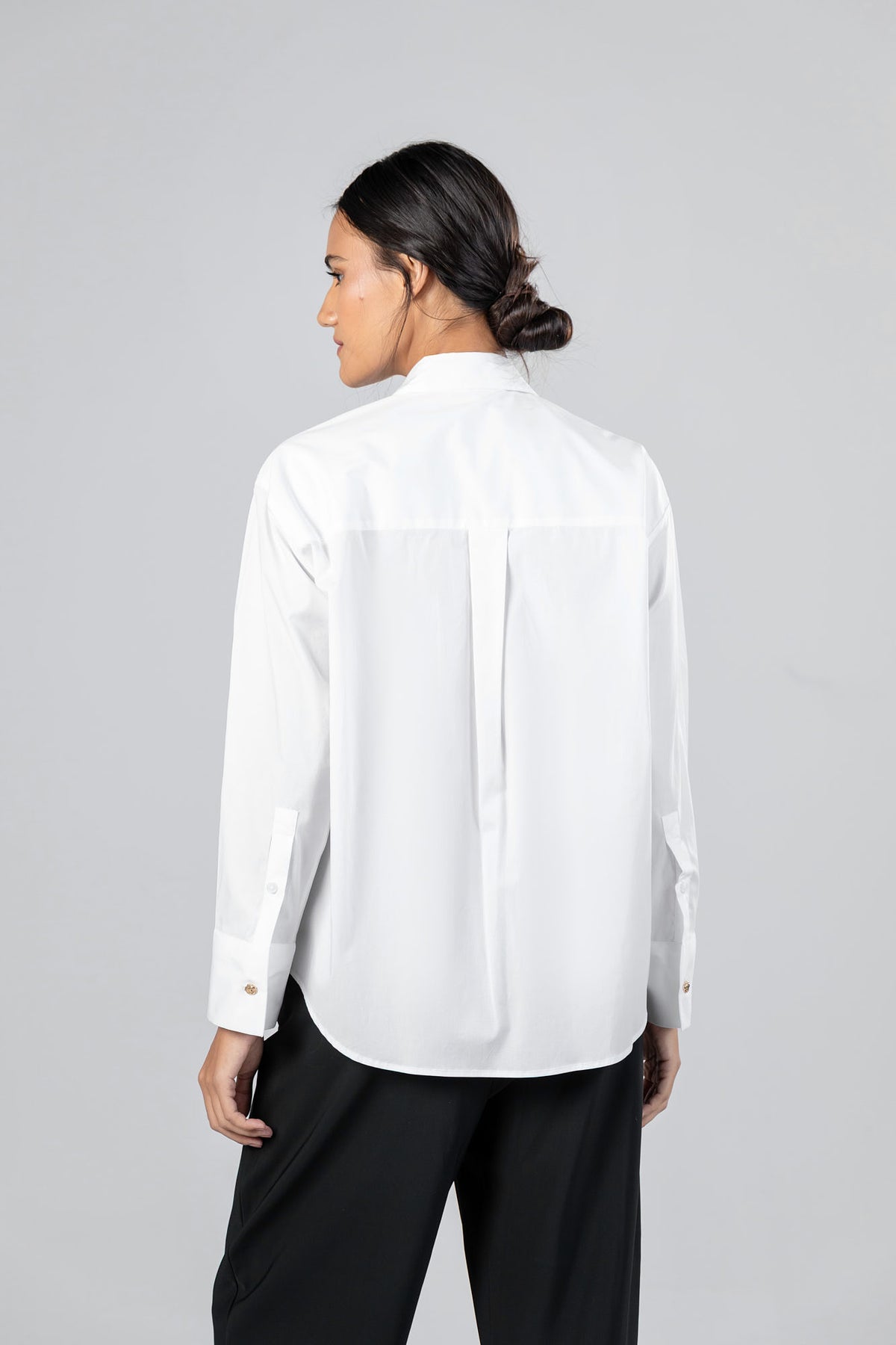 Poplin Hidden Placket Shirt