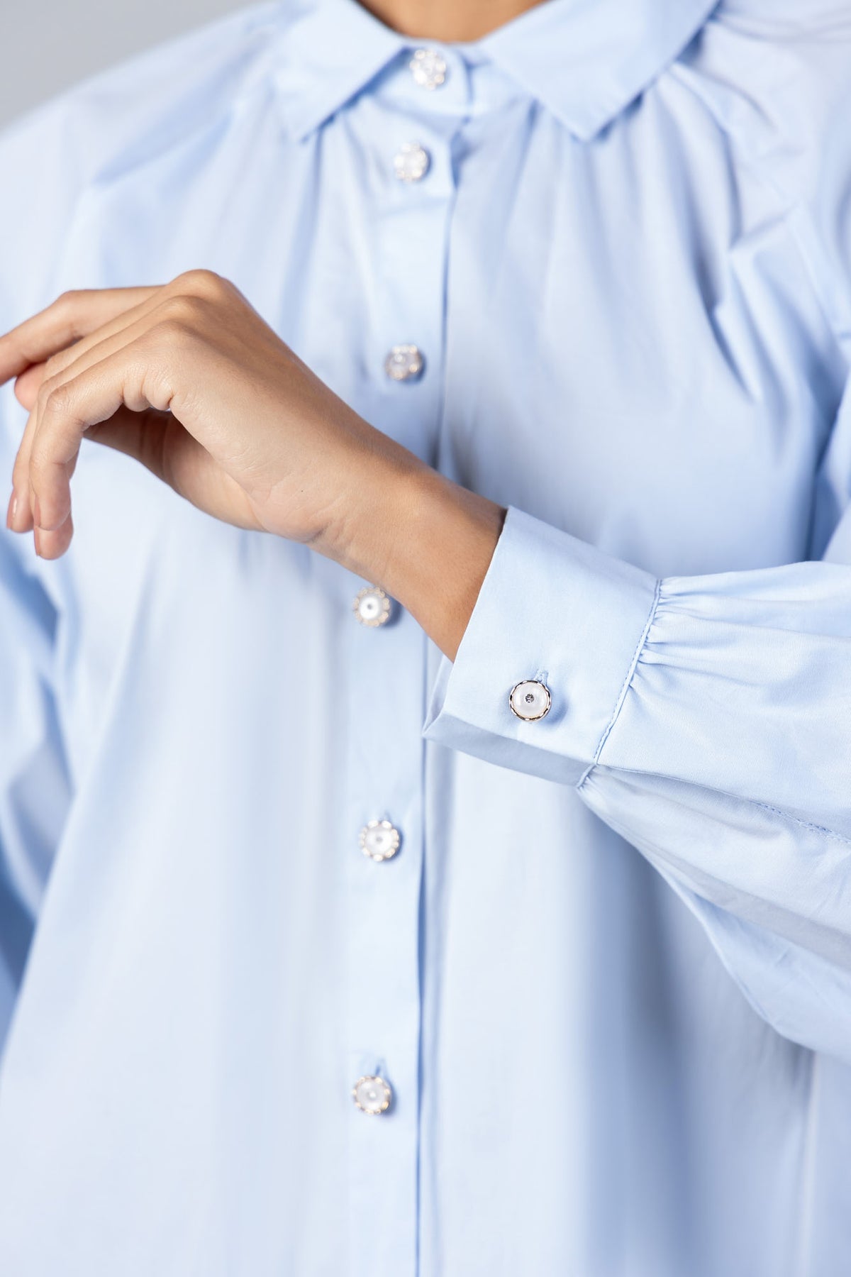Poplin Stretch Raglan Sleeve Shirt