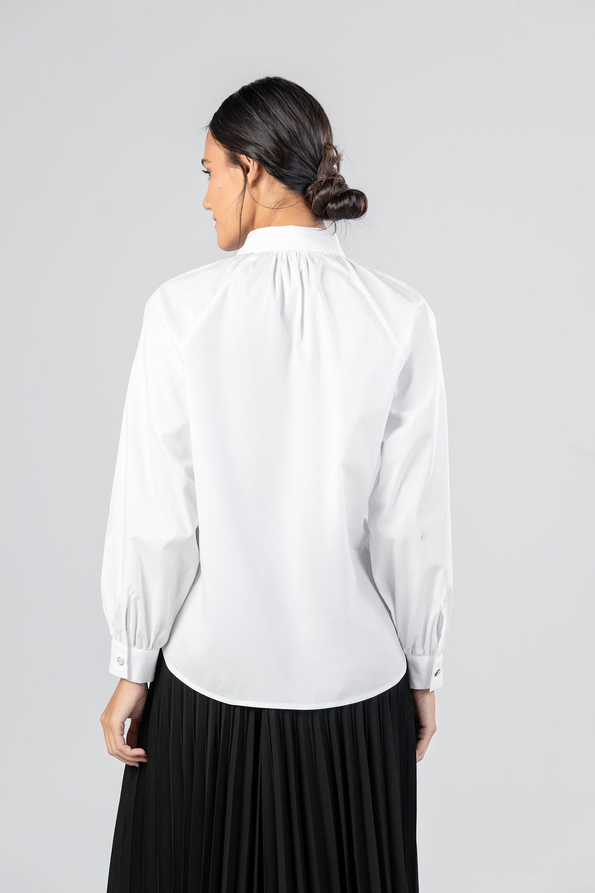 Poplin Stretch Raglan Sleeve Shirt