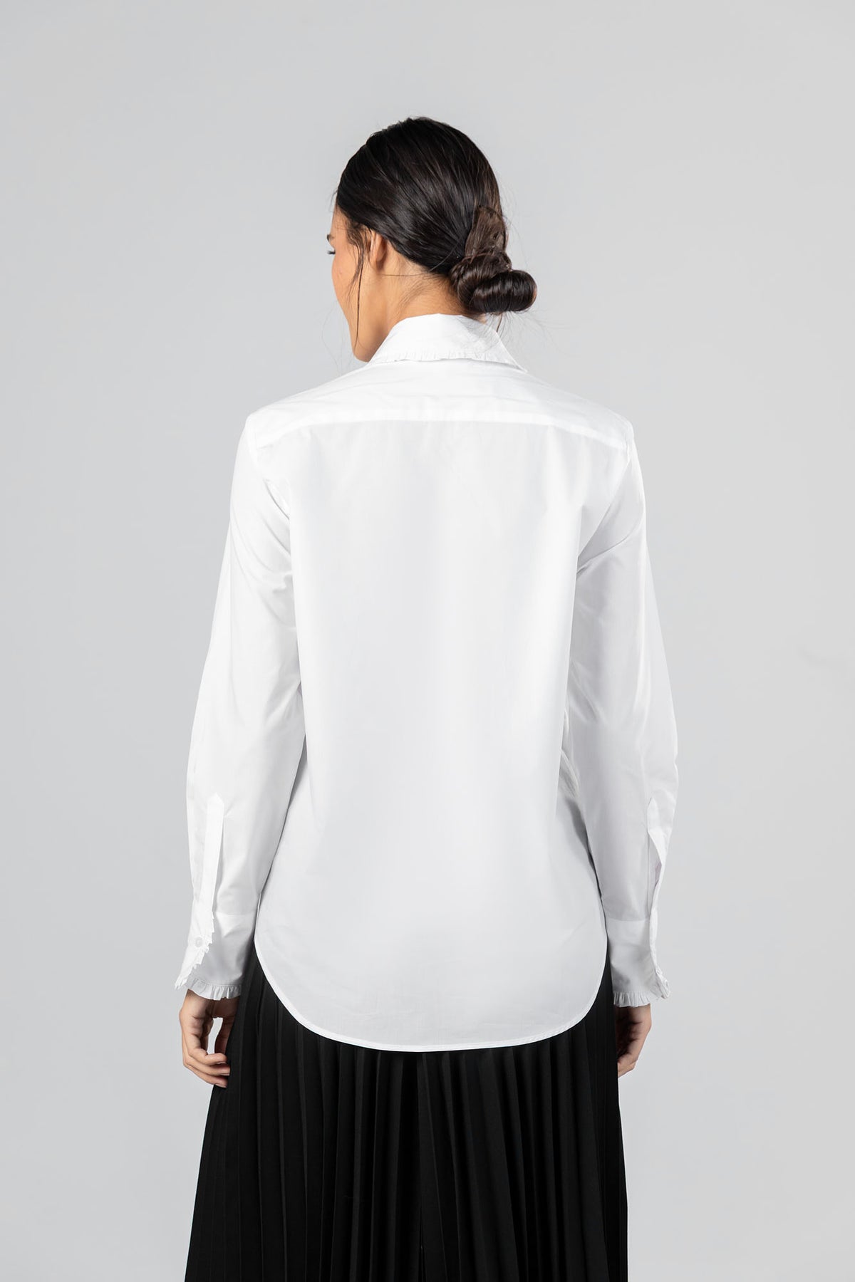 Poplin Ruffle Shirt