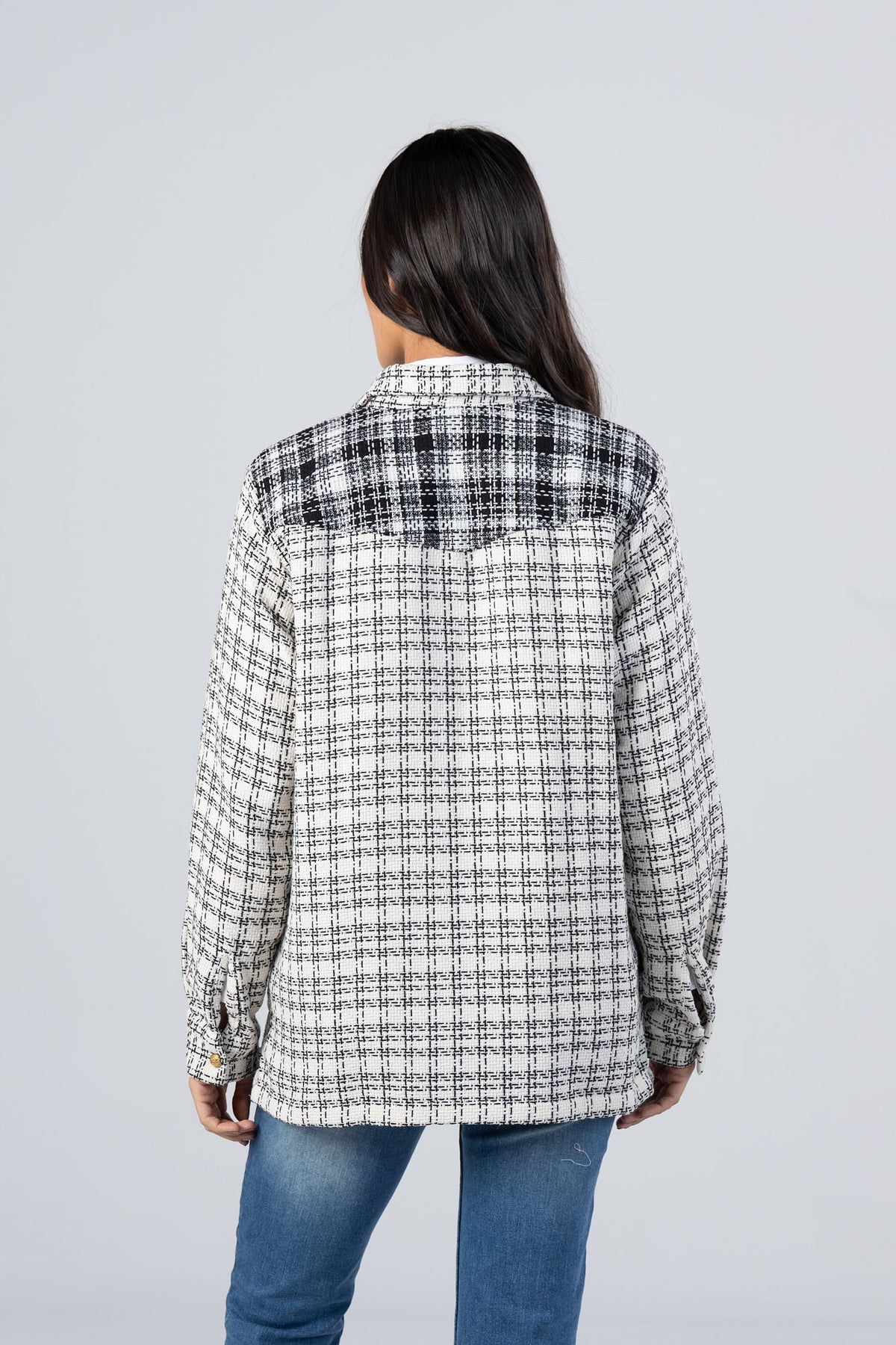 Black & White Patch-Work Overshirt