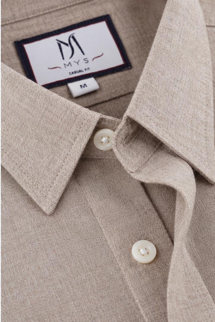 Brushed Melange Flannel Shirt