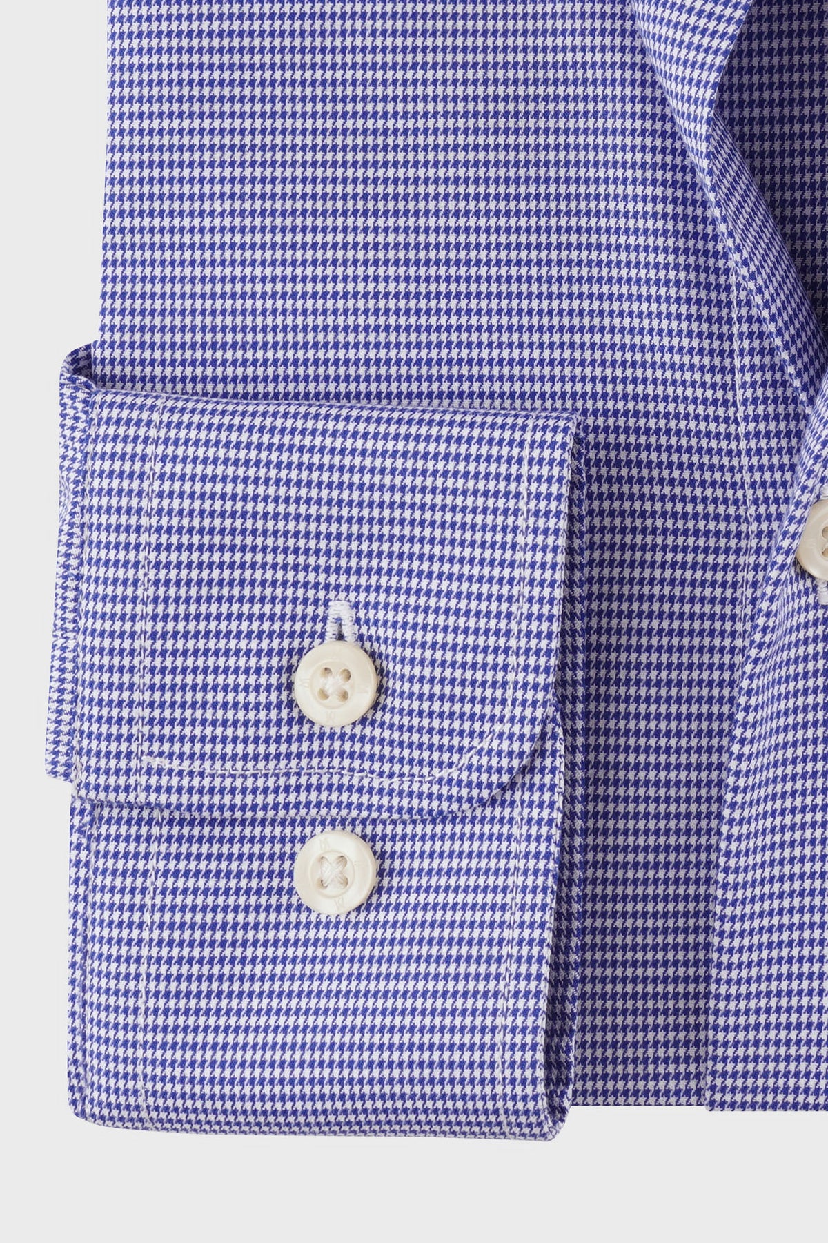 Blue Puppytooth Shirt - Slim Fit