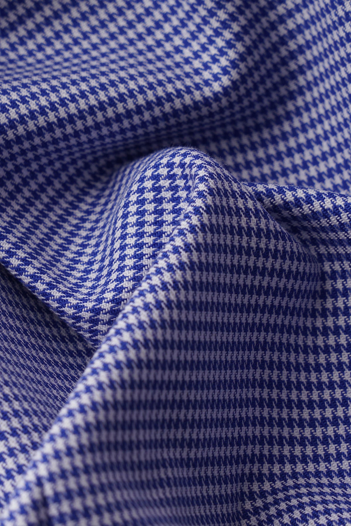 Blue Puppytooth Shirt - Slim Fit