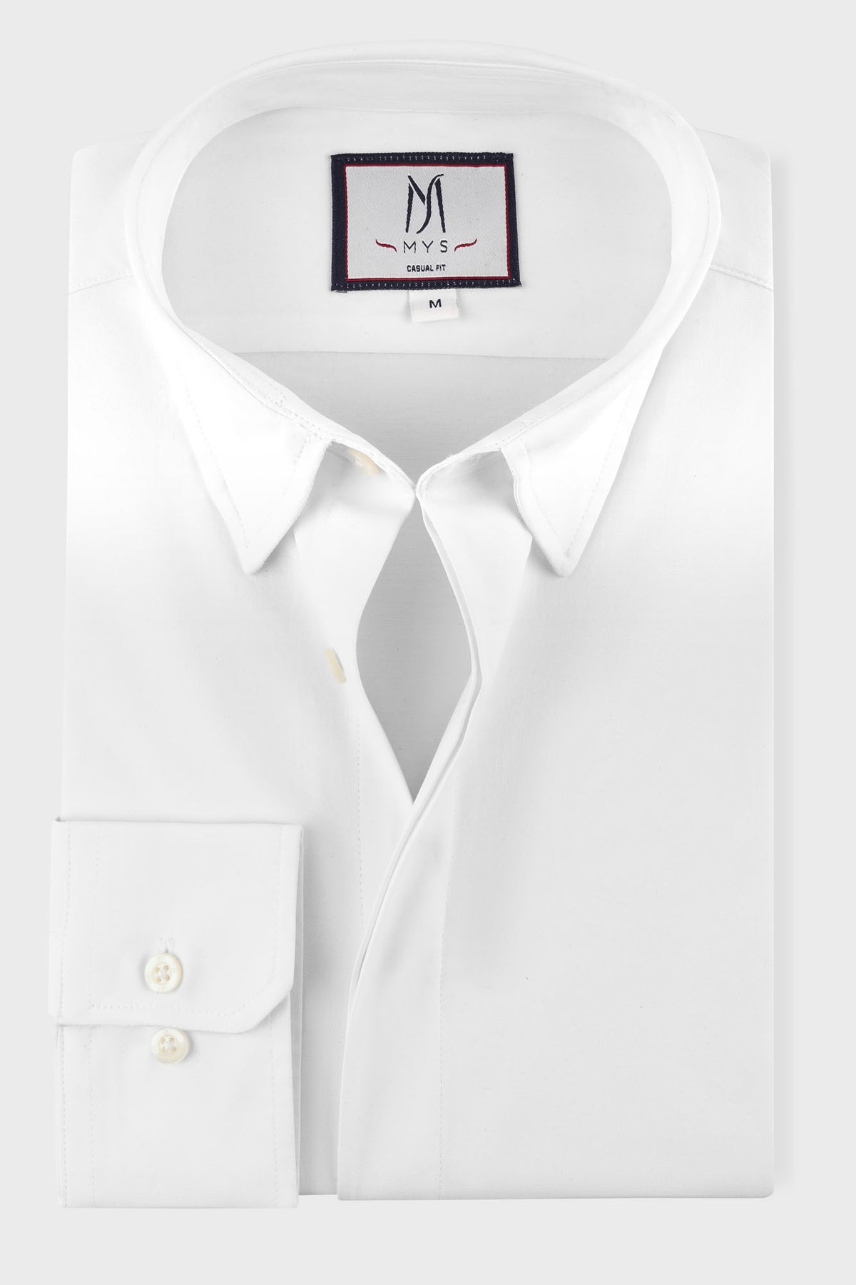 Twill Stretch Hidden Placket Shirt