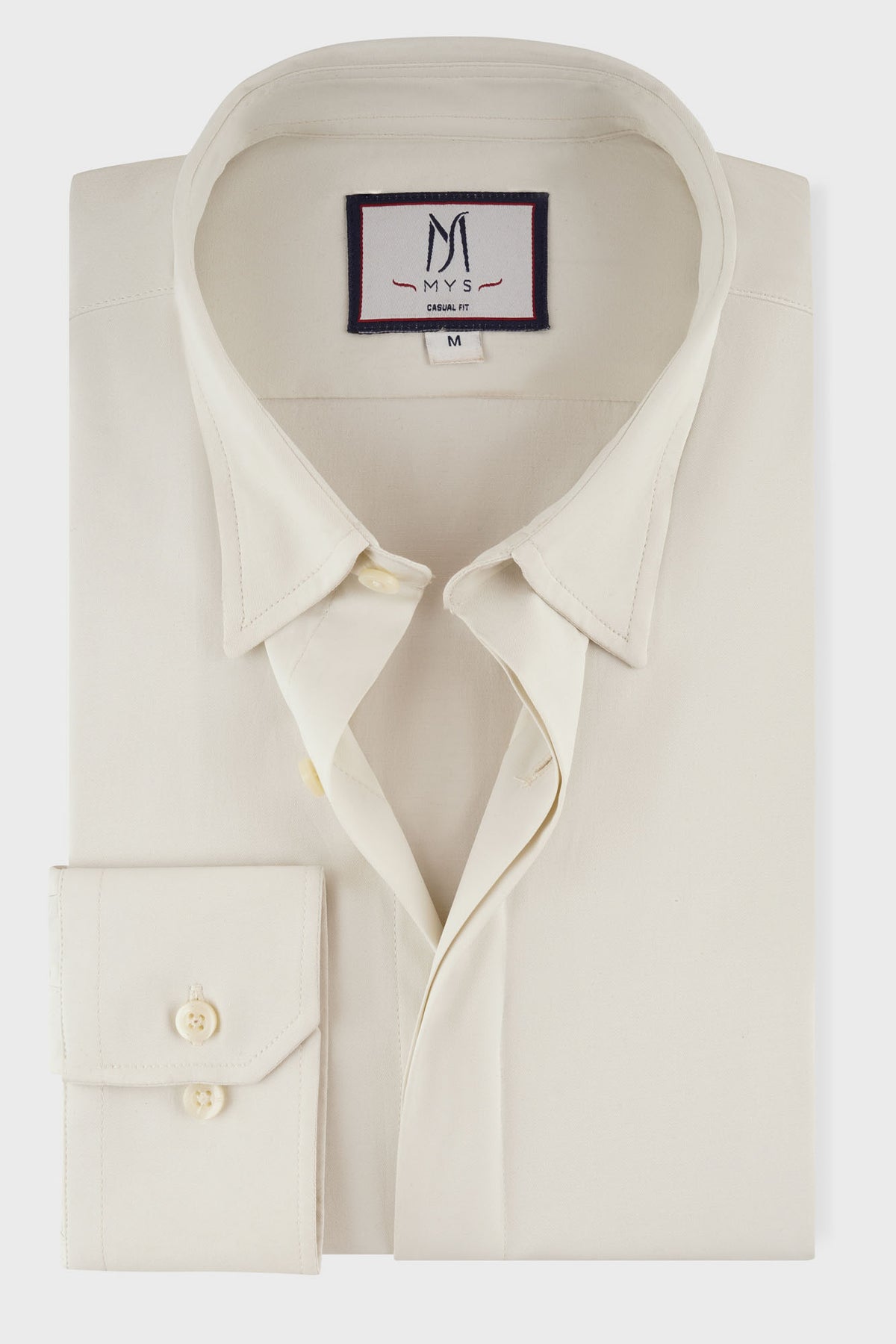 Twill Stretch Hidden Placket Shirt