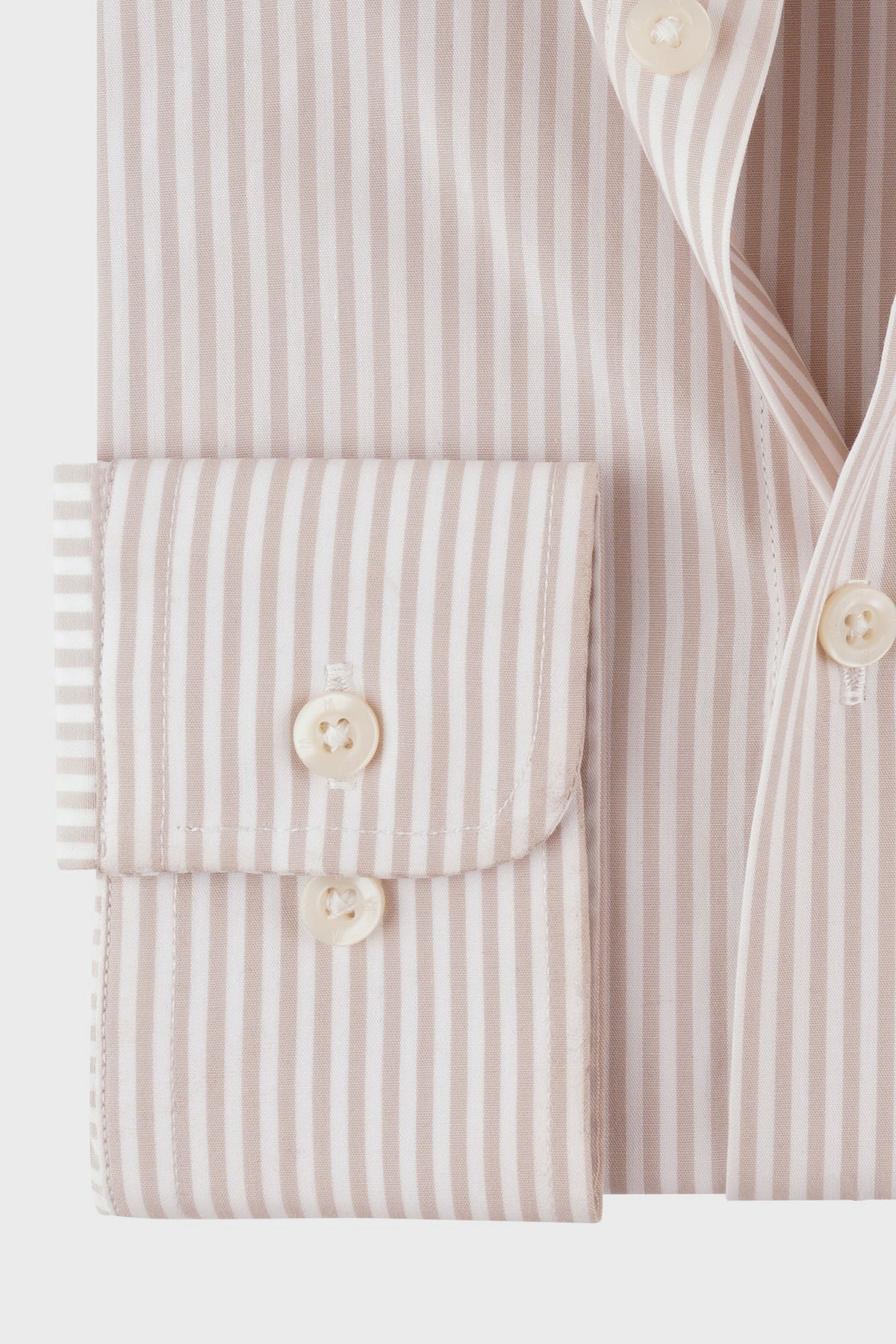 Striped Poplin Cutaway Shirt - Slim Fit
