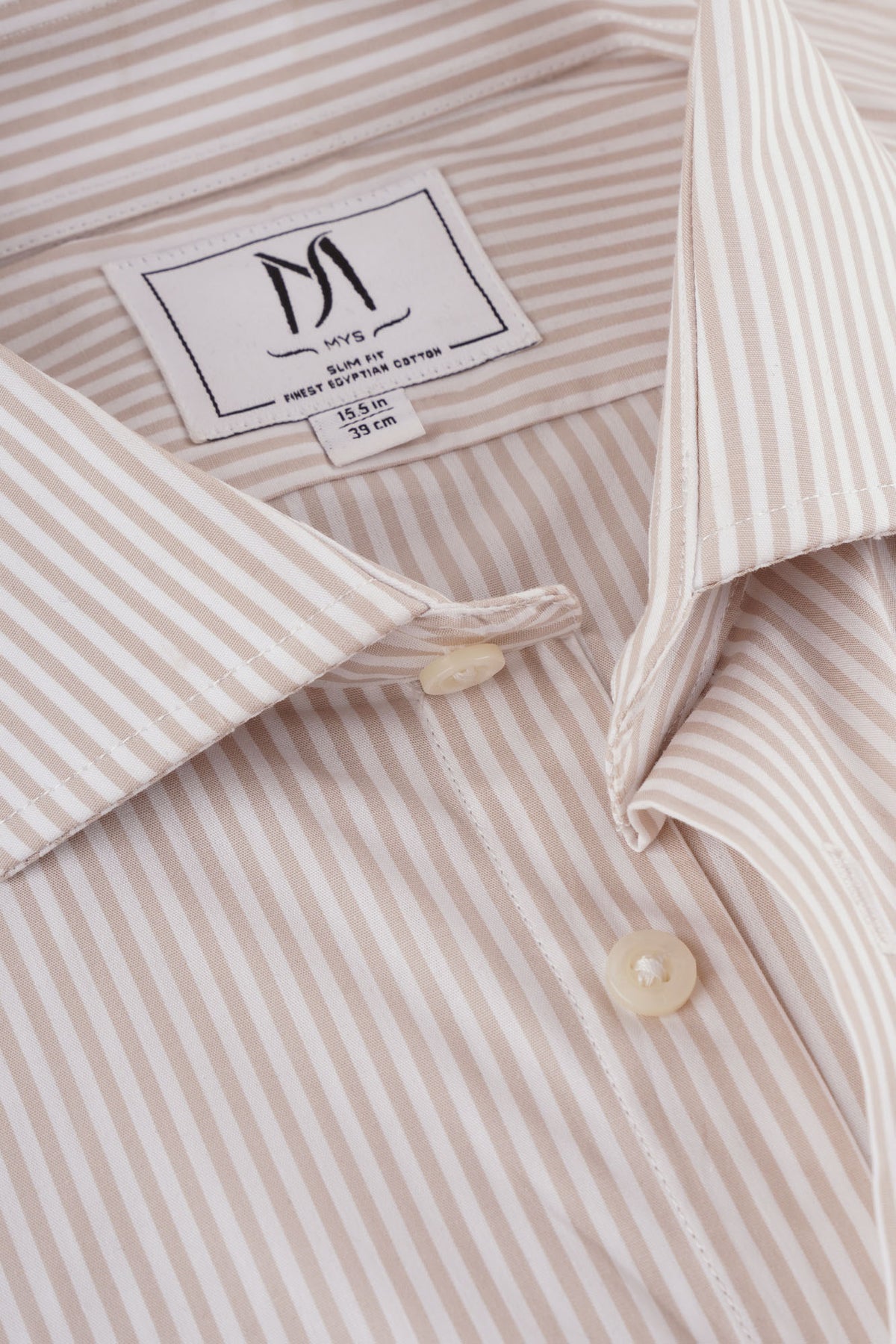 Striped Poplin Cutaway Shirt - Slim Fit