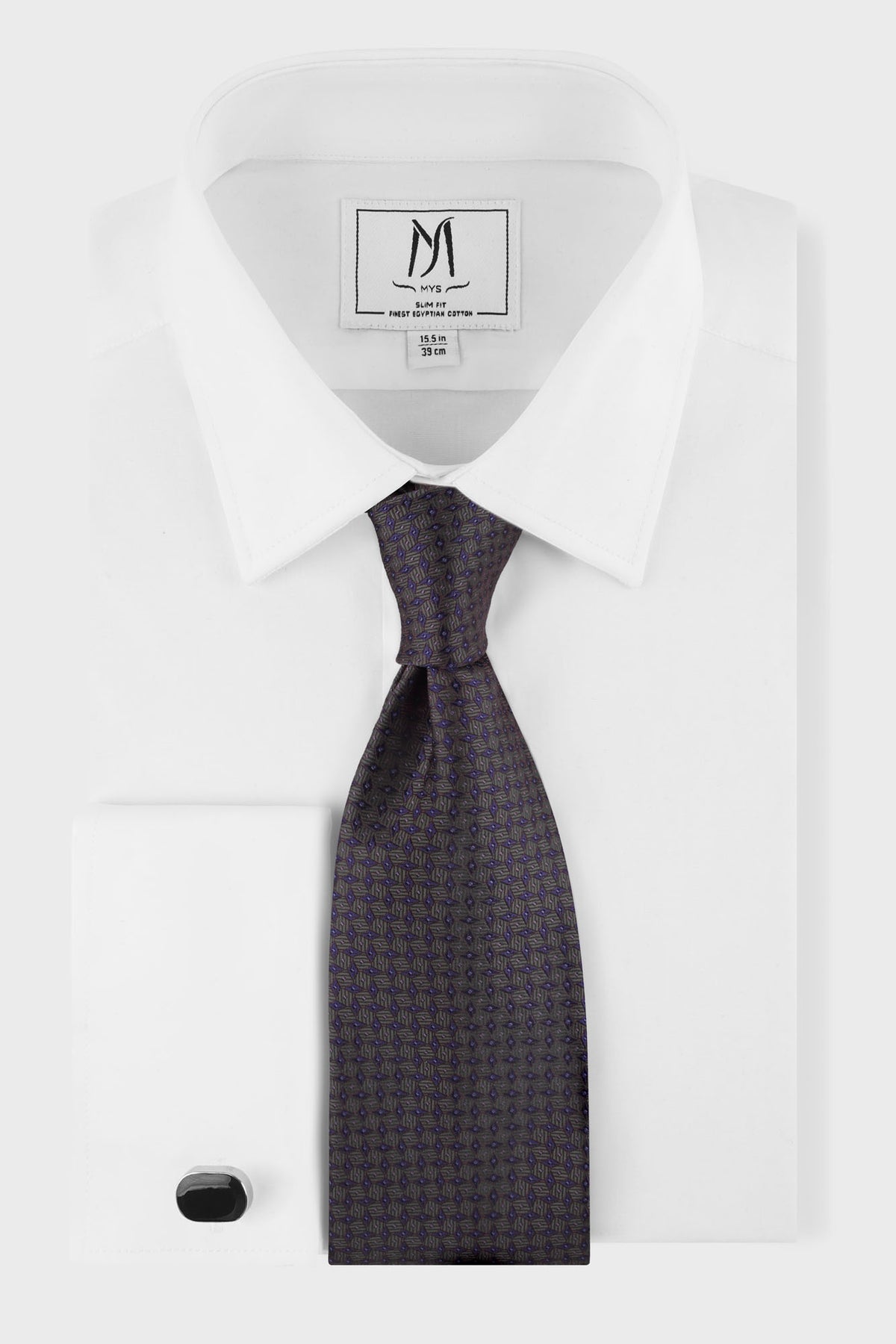 Poplin Stretch Double Cuff Shirt - Slim Fit