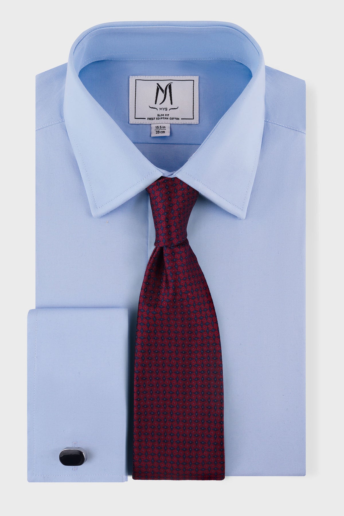 Poplin Stretch Double Cuff Shirt - Slim Fit