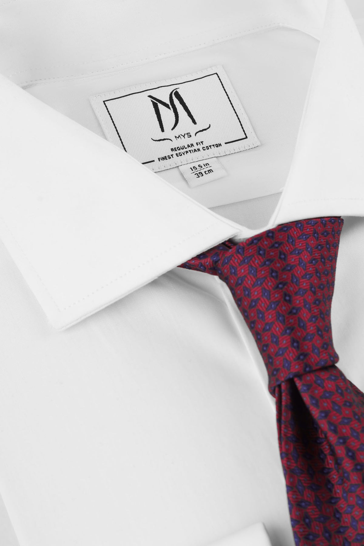 White Poplin Double Cuff Shirt - Regular Fit