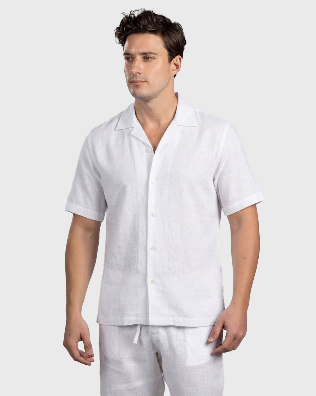 Linen Look Revere Shirt
