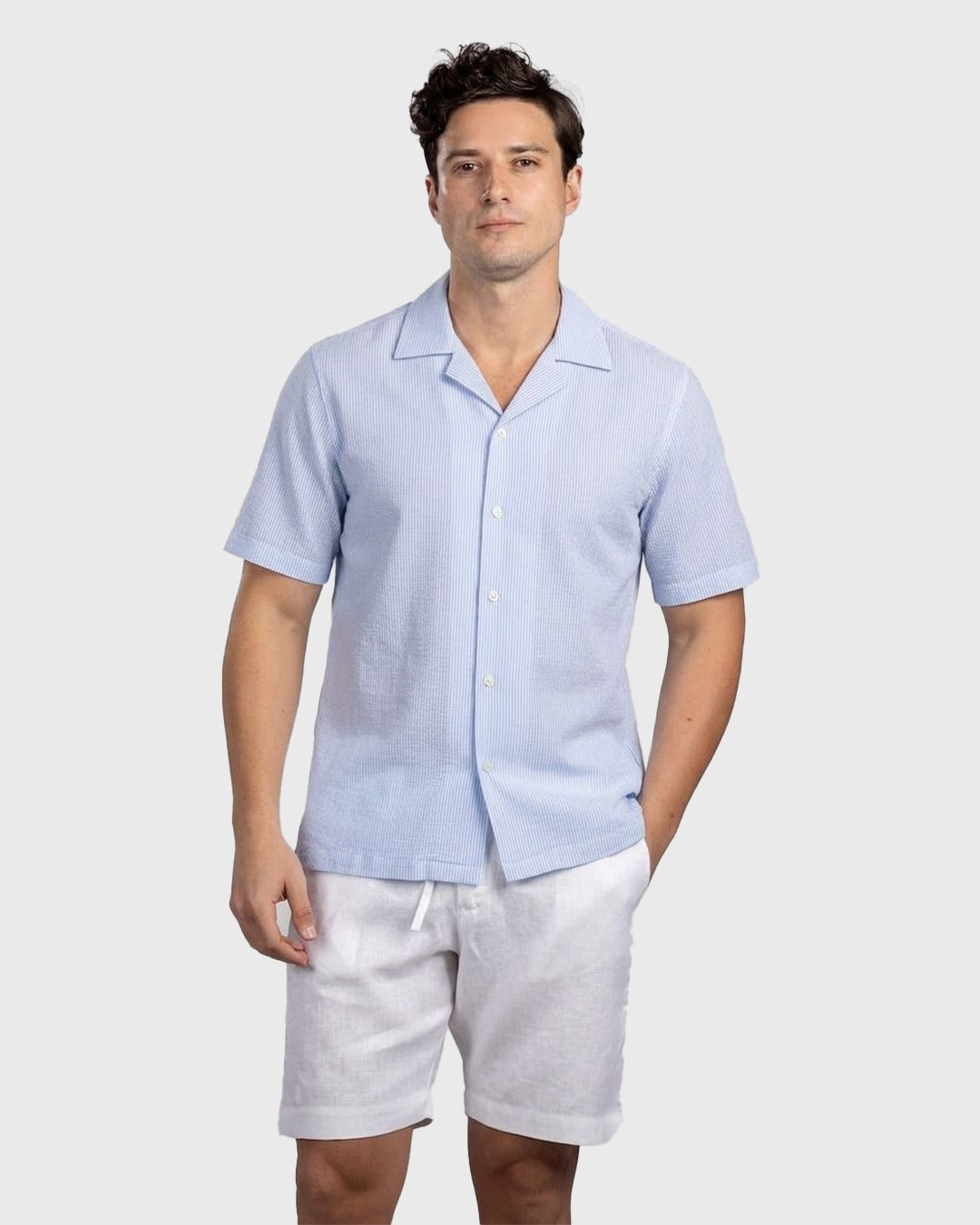Linen Look Revere Shirt