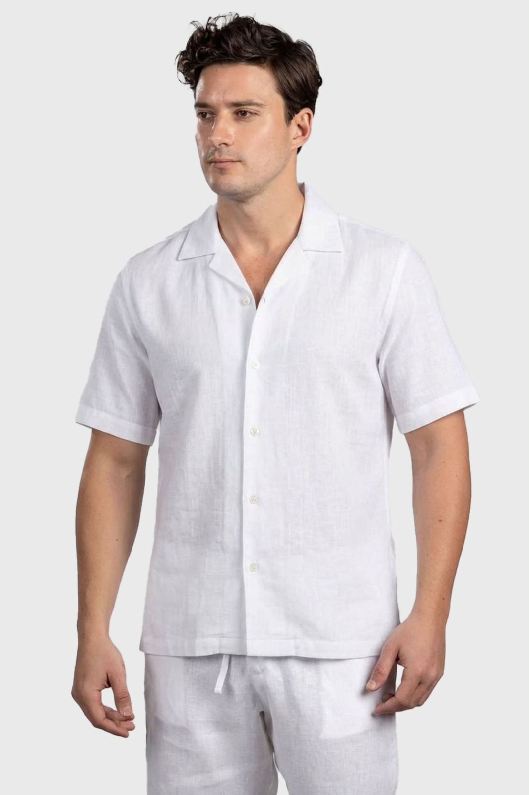 Linen Look Revere Shirt