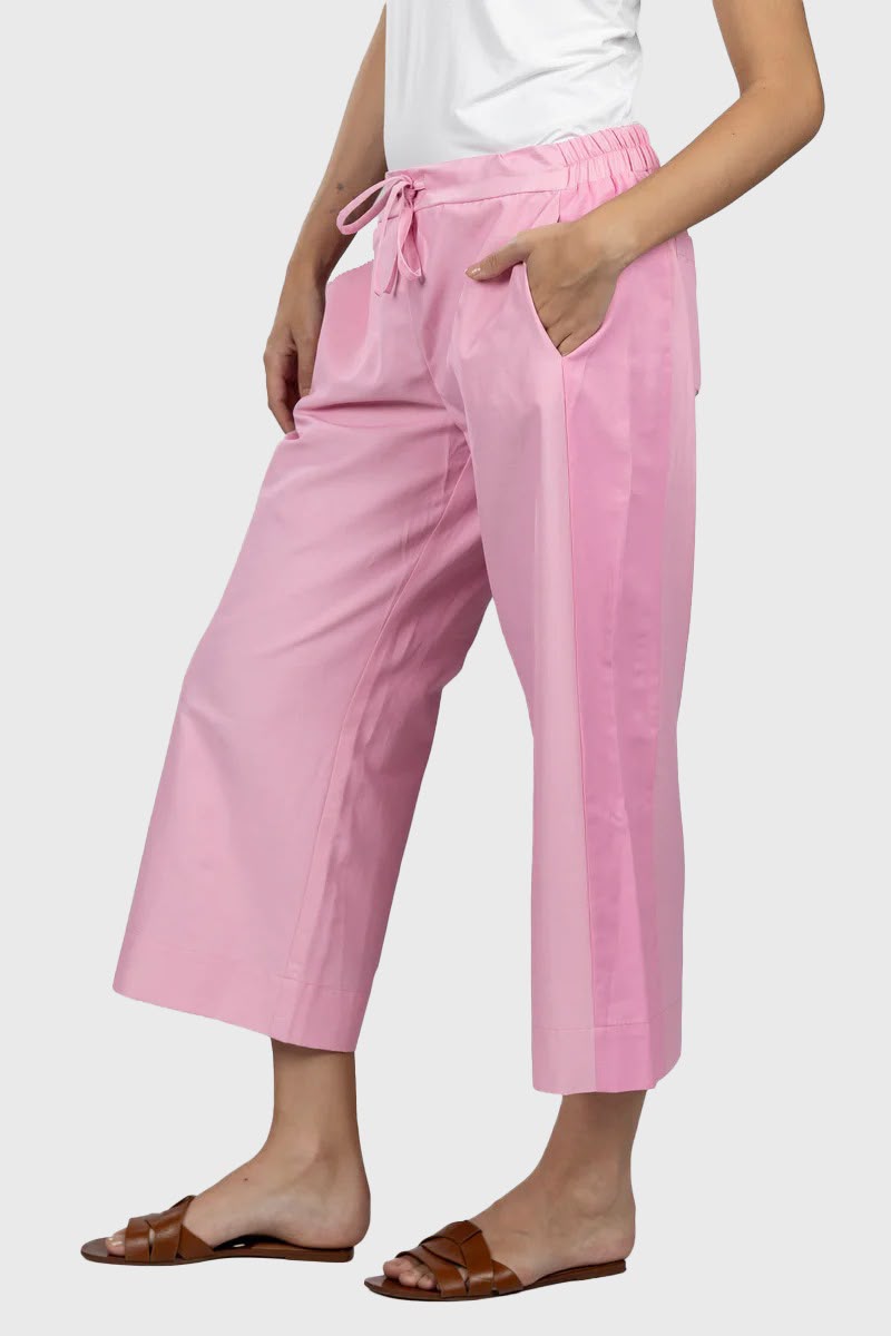 Pink Relaxed Drawstring Pants