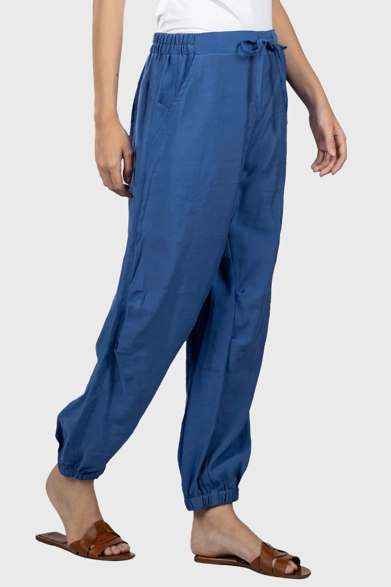 Blue Modal Parachute Pants