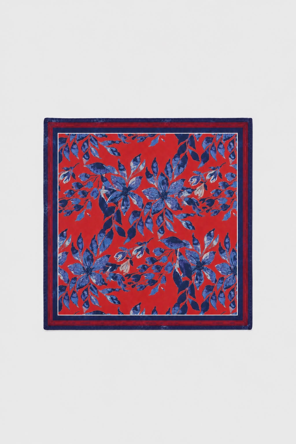 Orange Floral Pocket Square